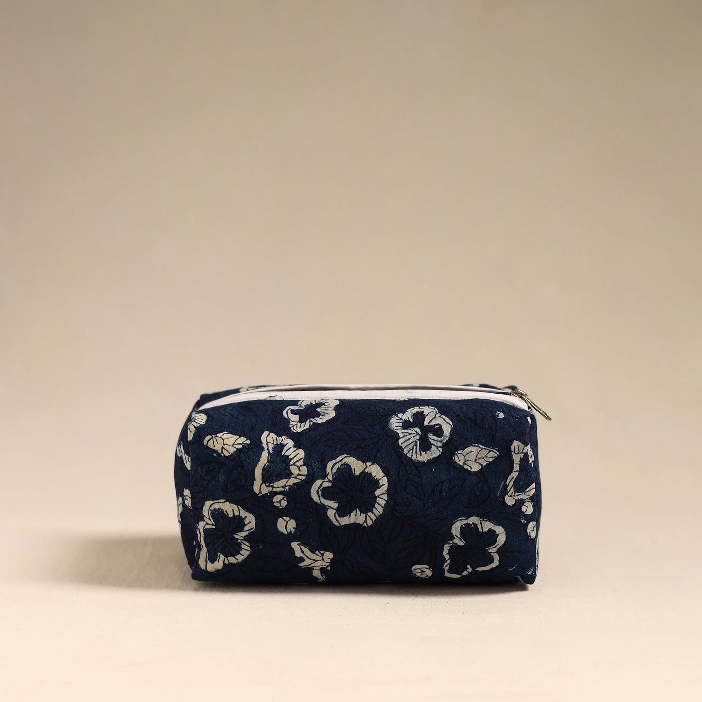 Blue Handmade Cotton Toiletry Bag