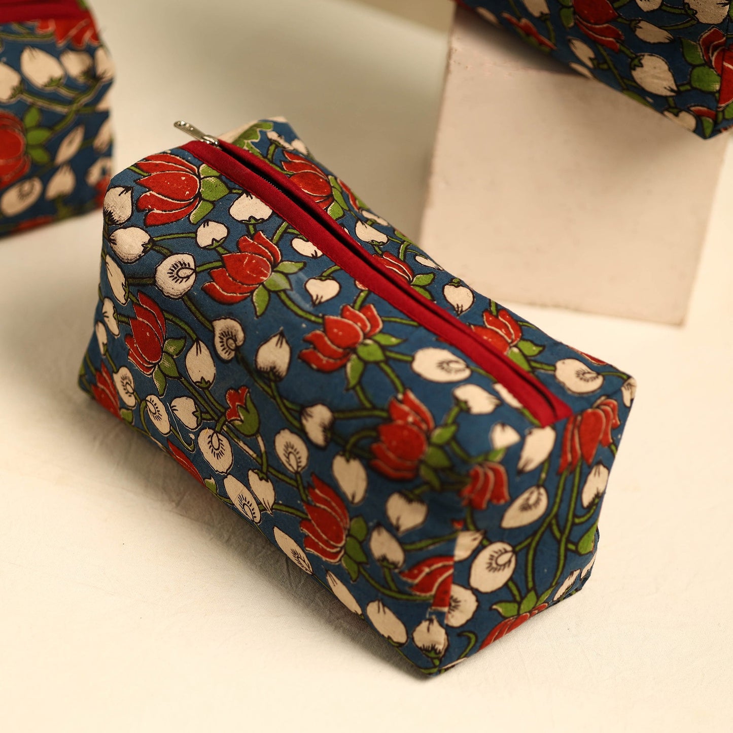Handmade Cotton Toiletry Bags (Set of 3)
