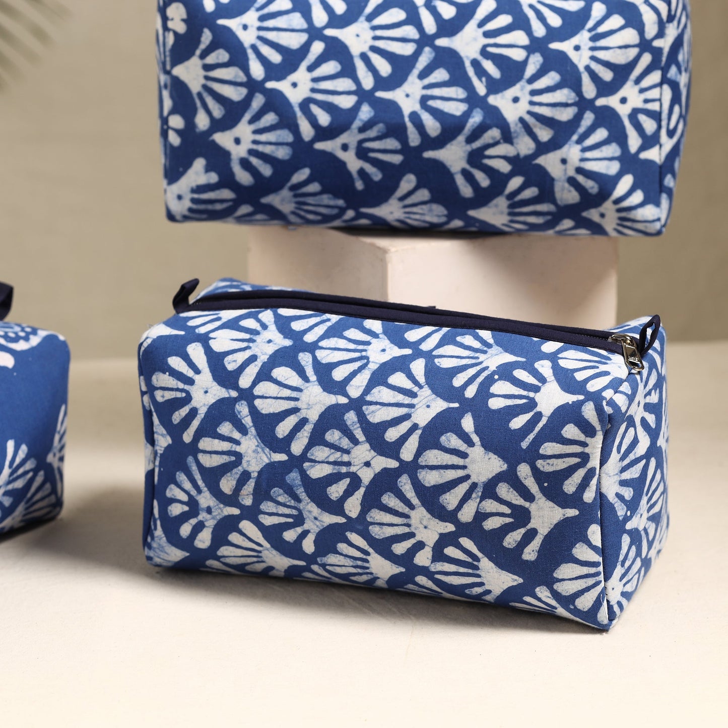 Handmade Cotton Toiletry Bags (Set of 3) 123