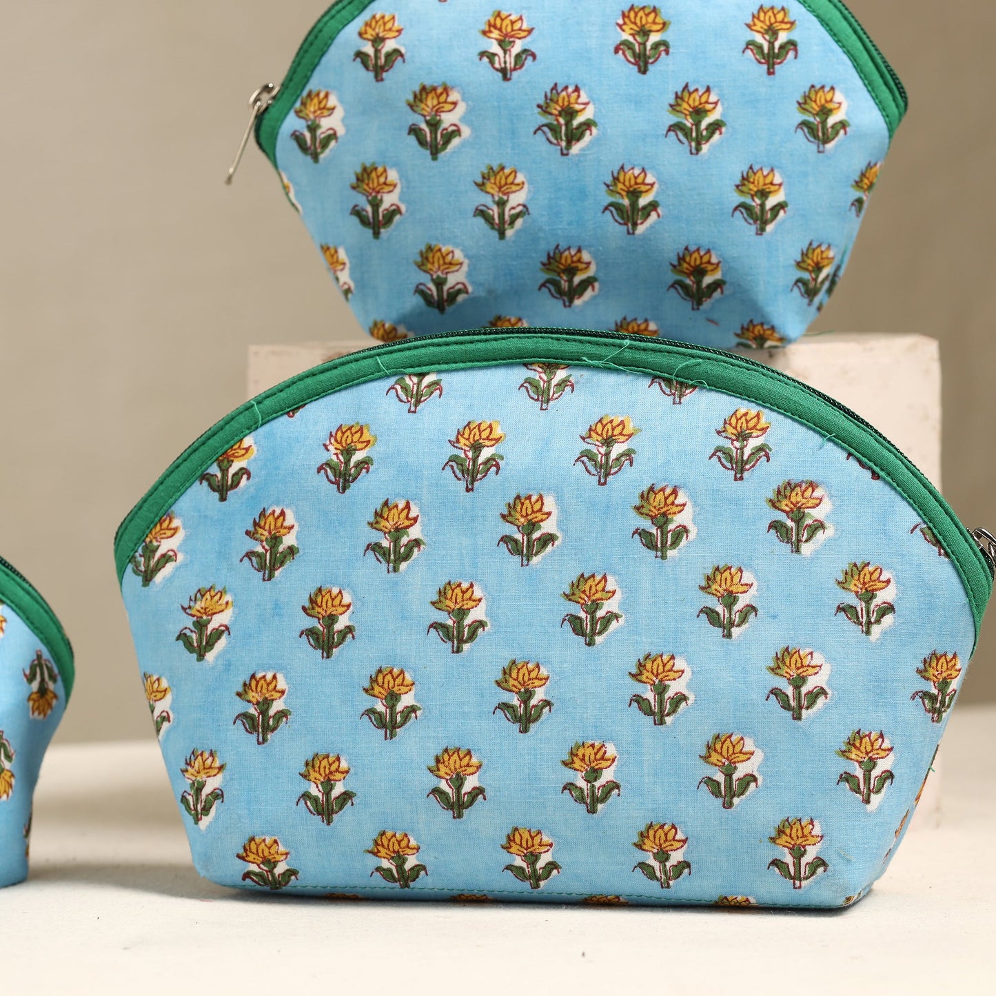 Handmade Cotton Toiletry Bags (Set of 3) 147