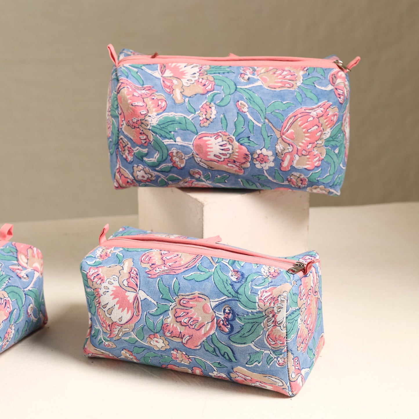 Handmade Cotton Toiletry Bags (Set of 3) 57