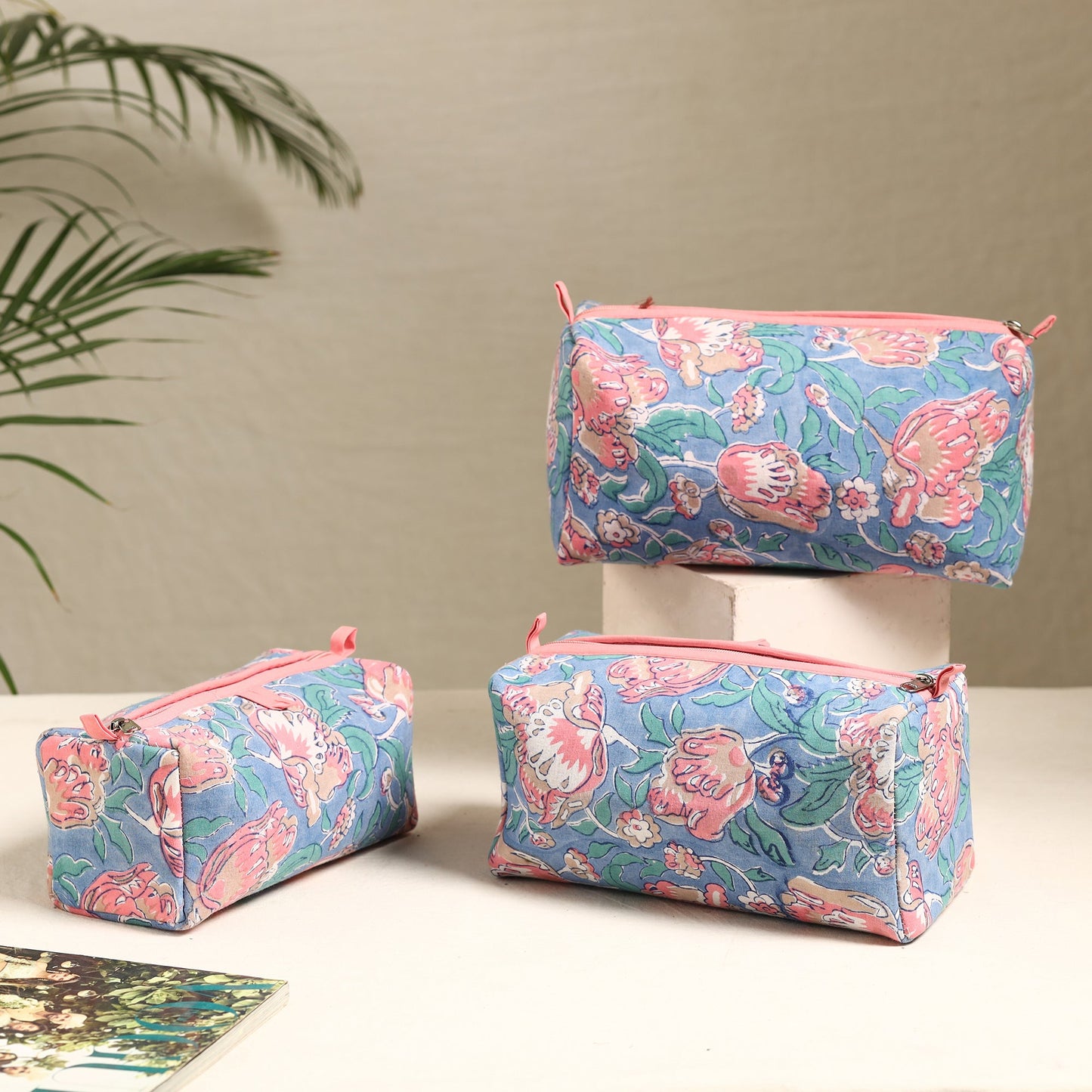 Handmade Cotton Toiletry Bags (Set of 3) 57