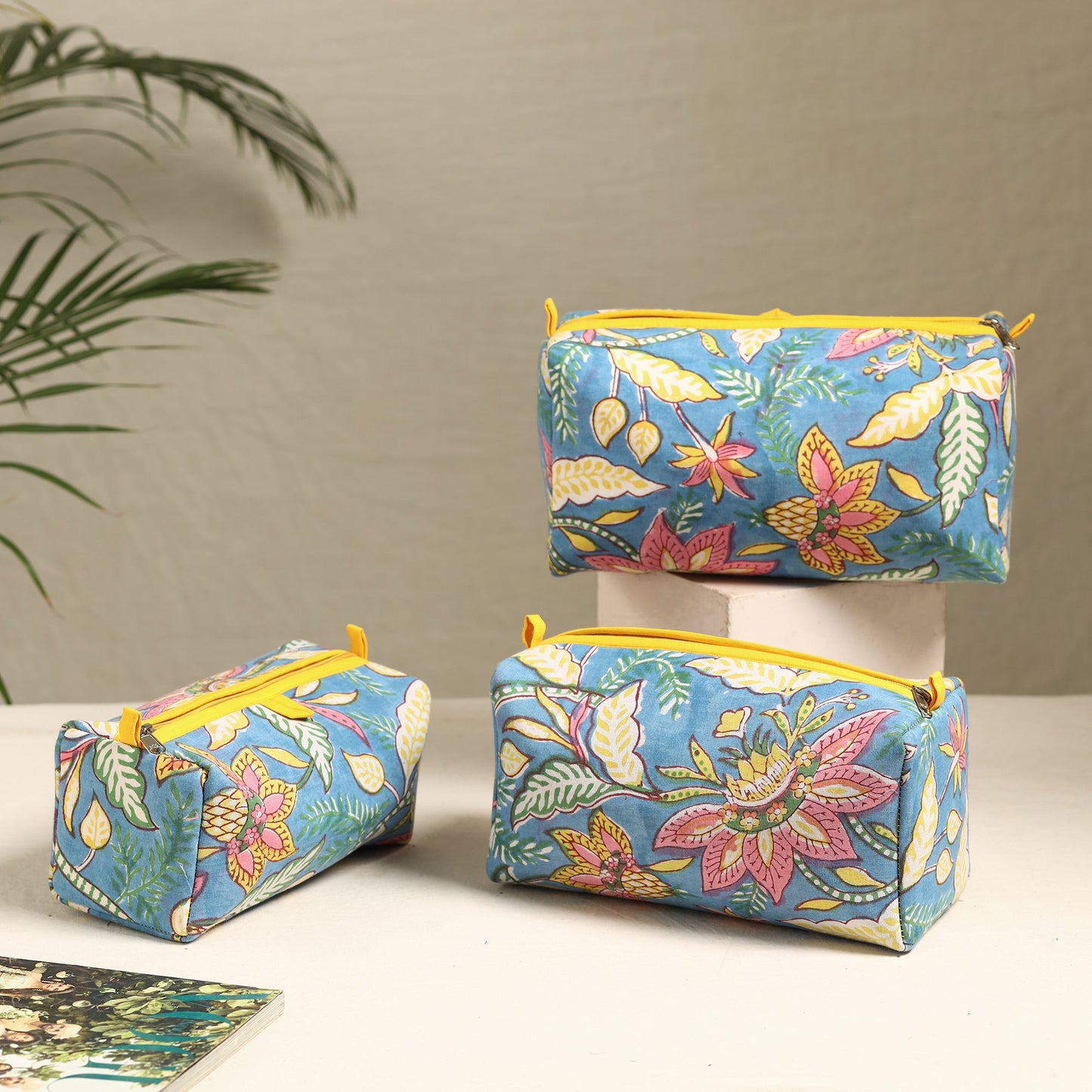 Handmade Cotton Toiletry Bags (Set of 3) 71