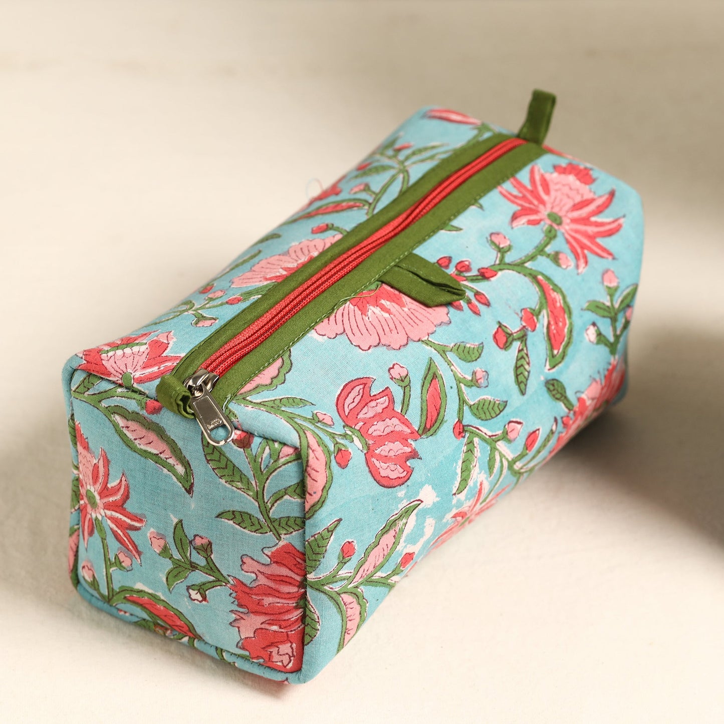 Blue Handmade Cotton Toiletry Bags (Set of 3) 78