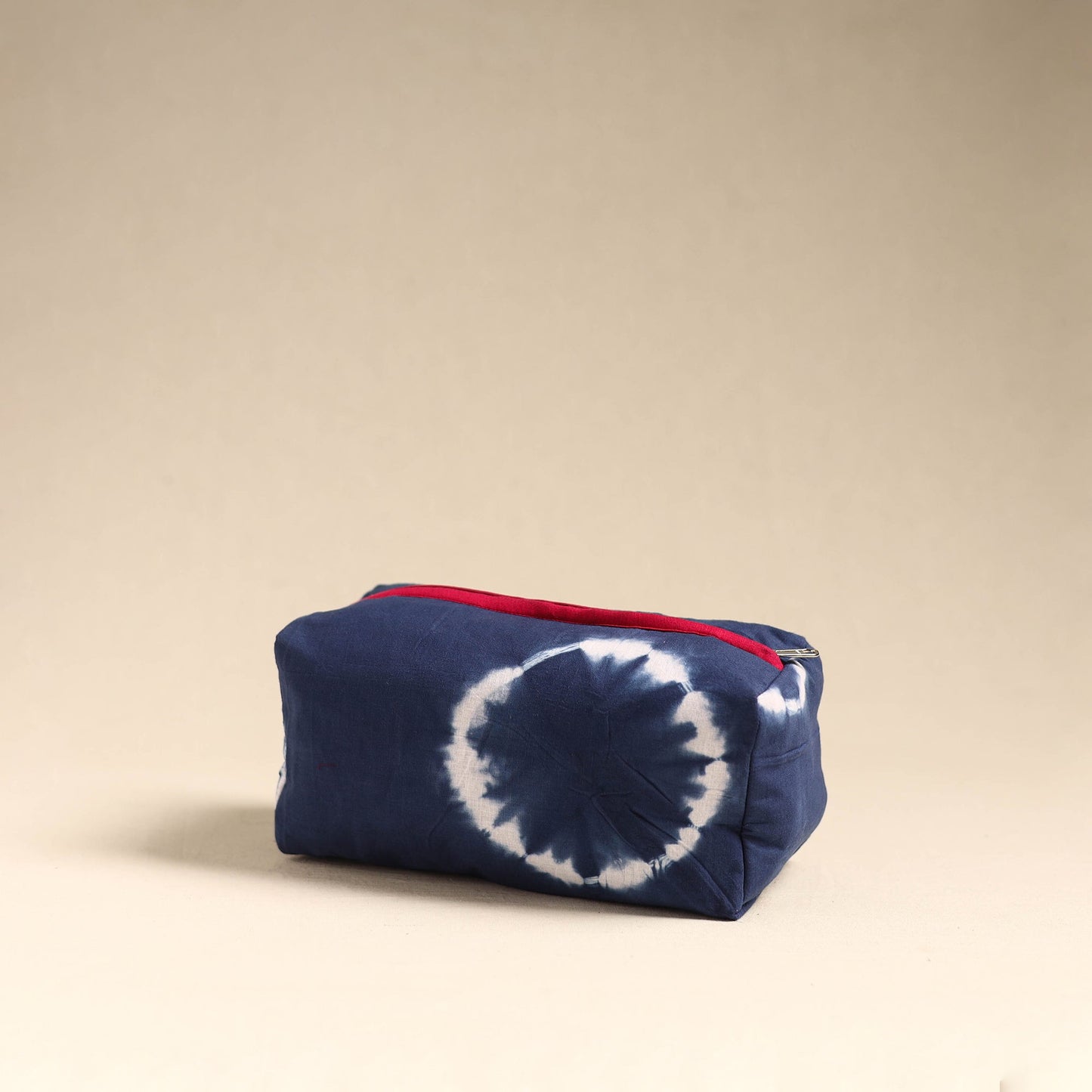 Blue Handmade Cotton Toiletry Pouch