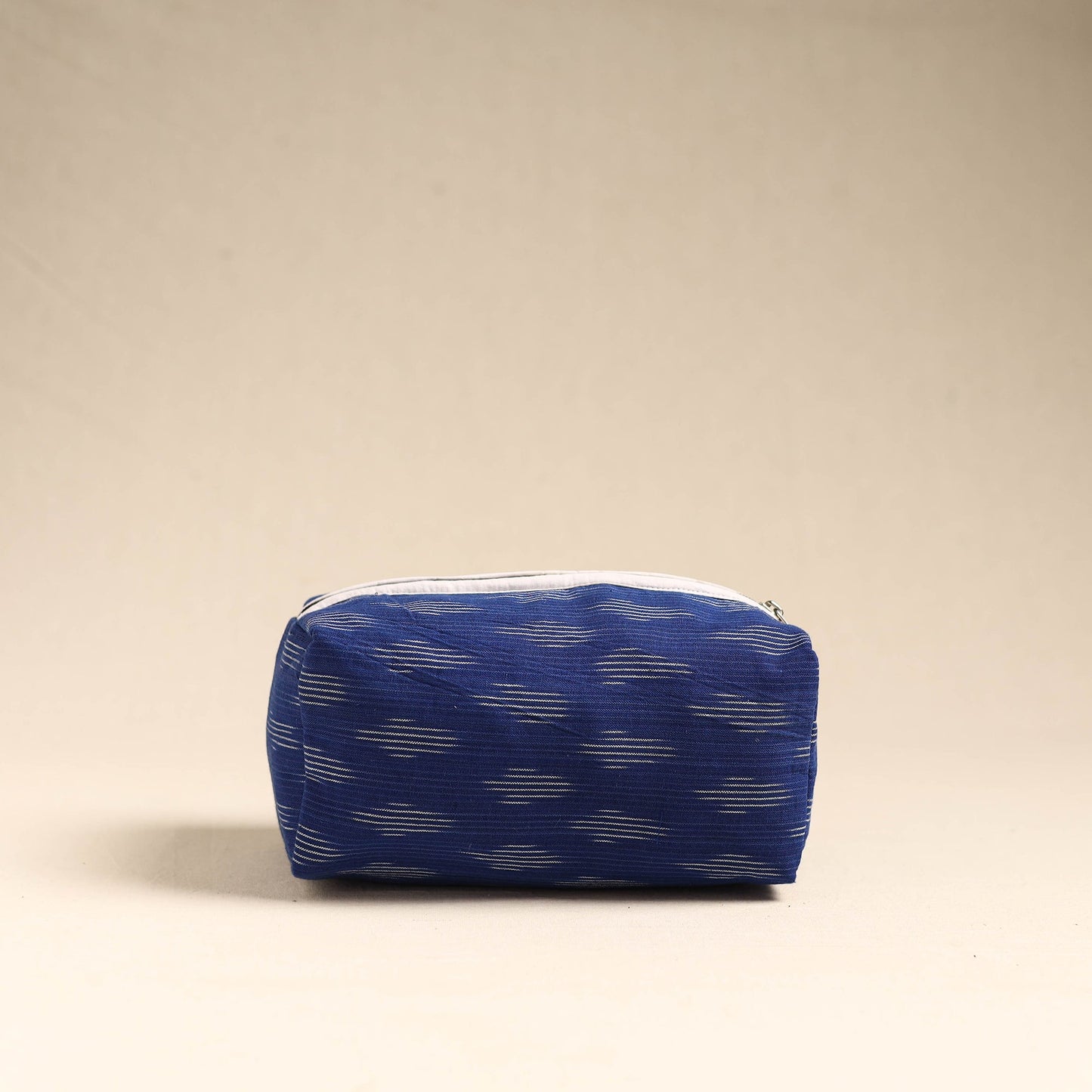 Blue Handmade Cotton Toiletry Pouch