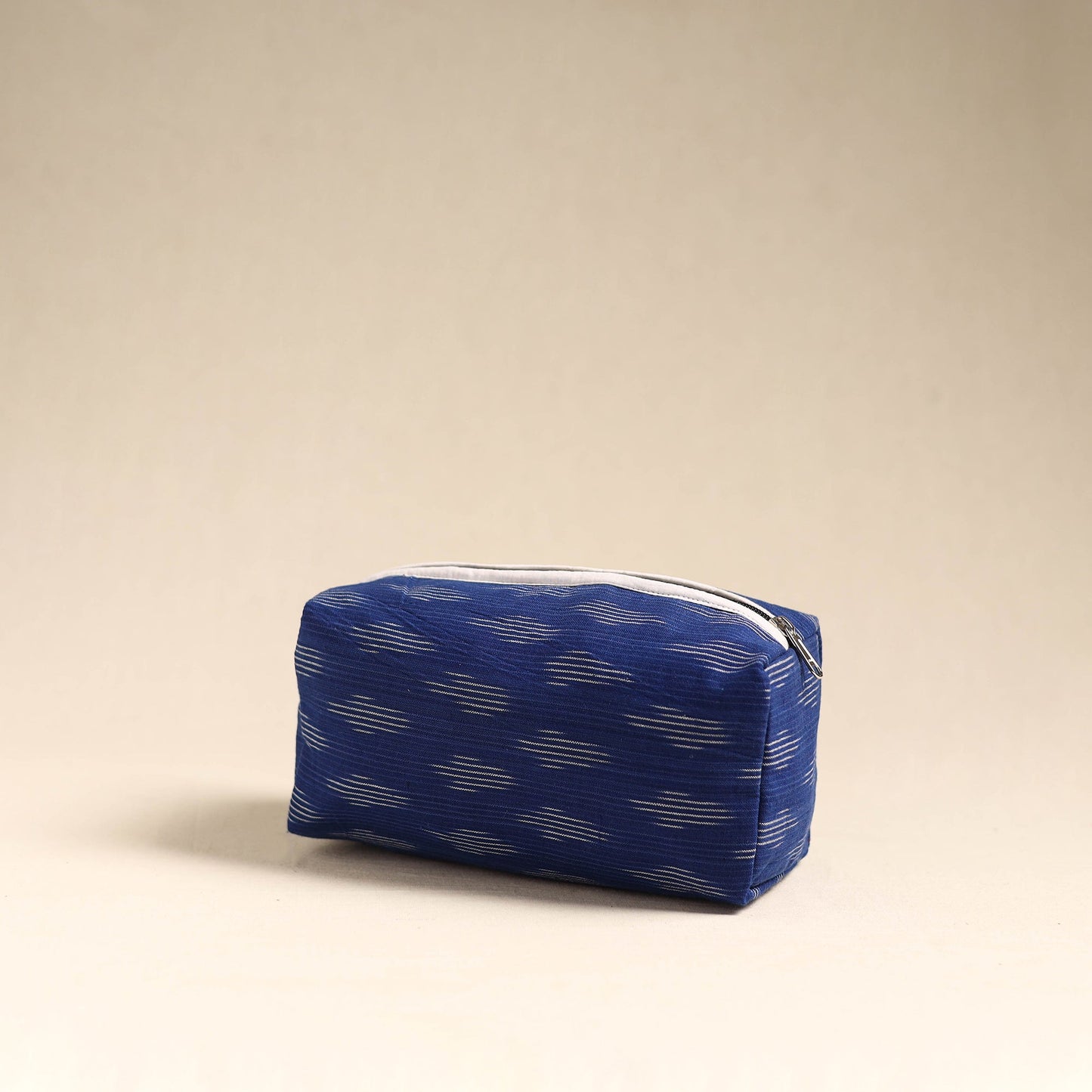 Blue Handmade Cotton Toiletry Pouch