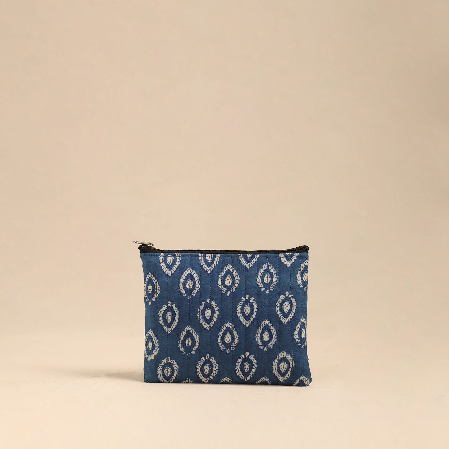Blue Handmade Cotton Utility Pouches (Set of 3)