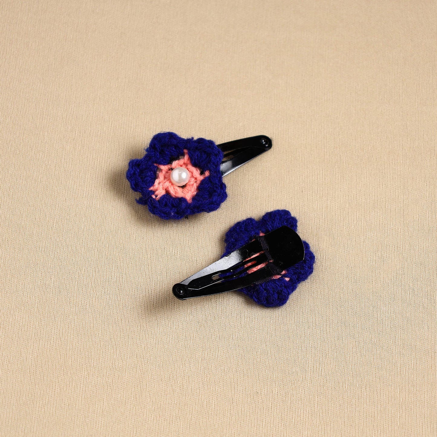 Handmade Crochet Tik-Tak Hair Clip (set of 2)