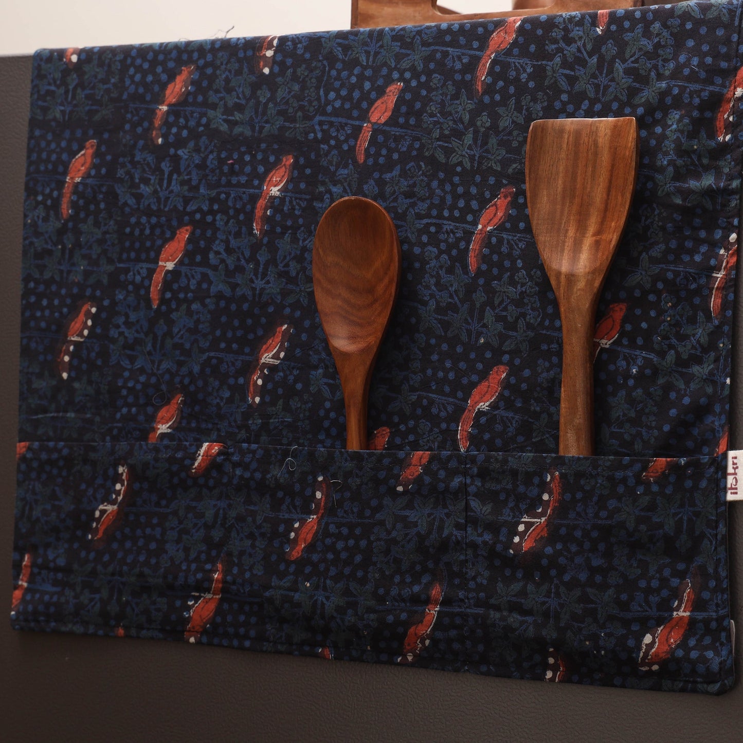 Handmade fridge top cover with multiple pockets 144