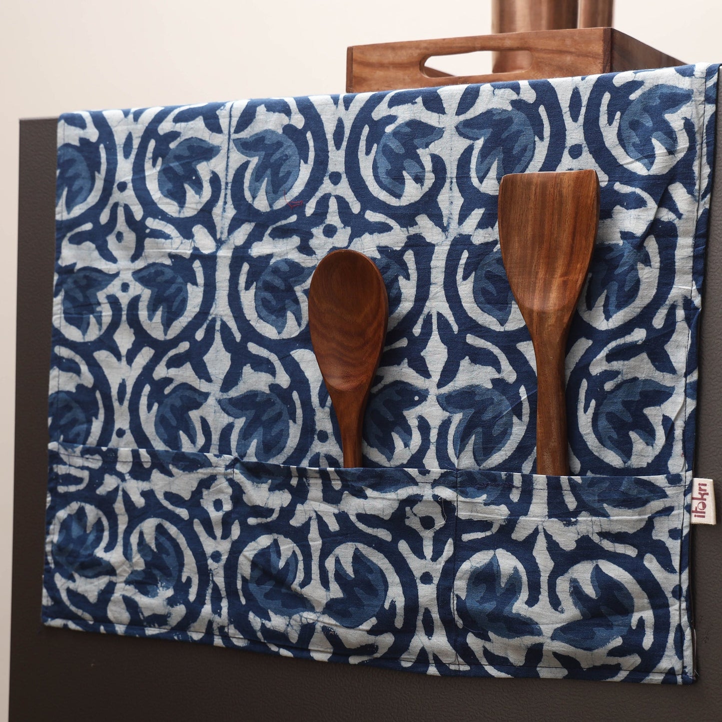 Handmade fridge top cover with multiple pockets 147