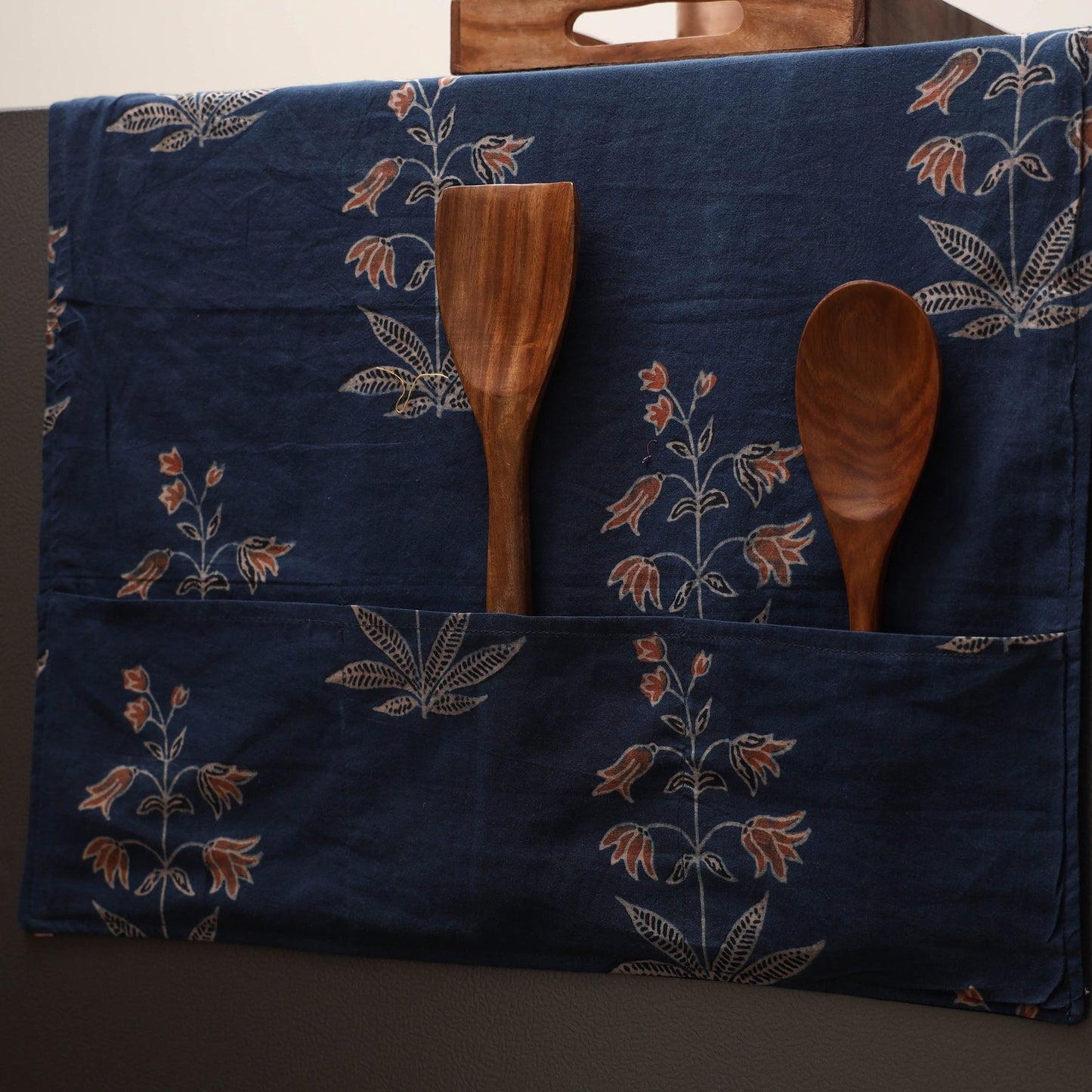 Handmade fridge top cover with multiple pockets 26