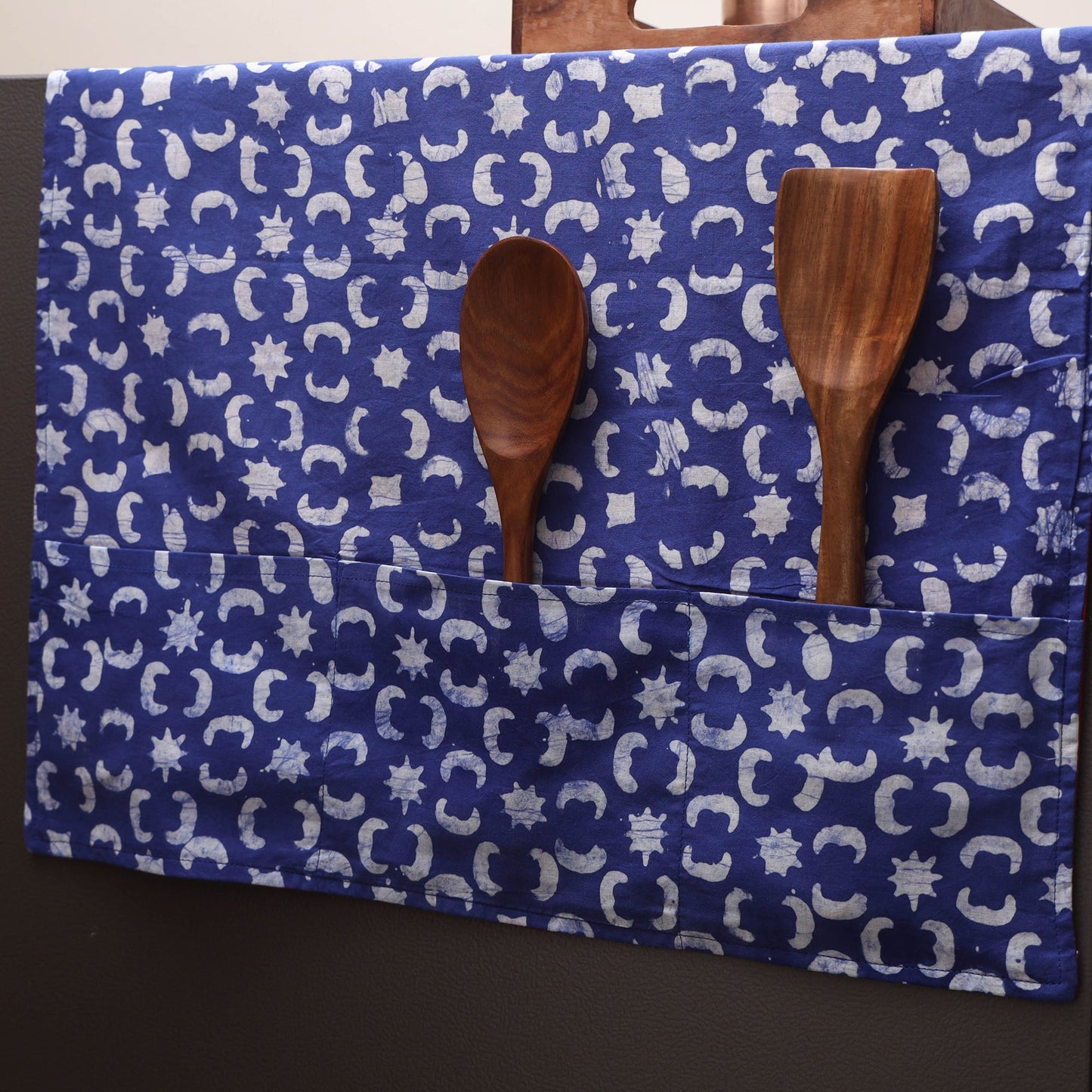 Handmade fridge top cover with multiple pockets 38