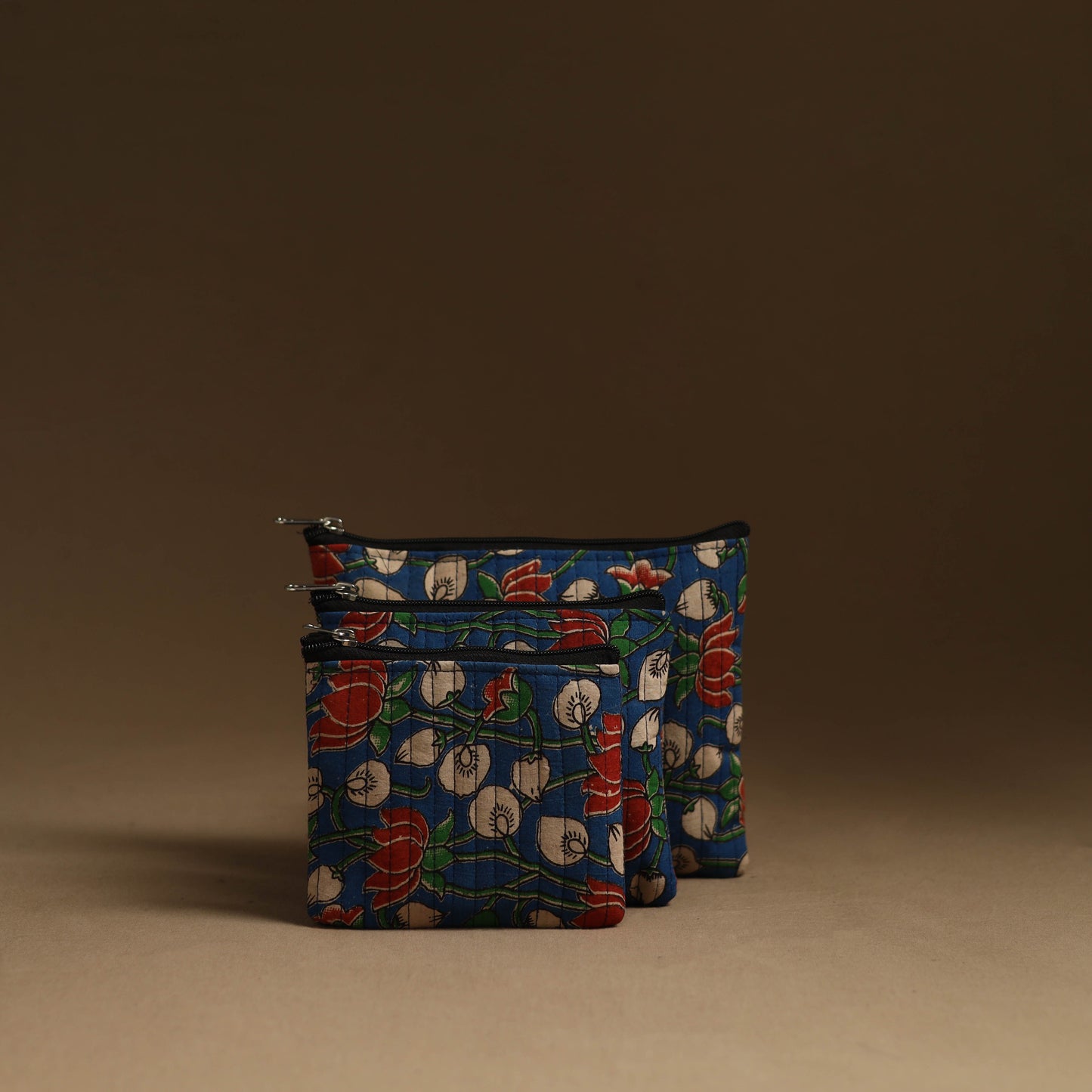 Blue - handmade multipurpose utility pouches (set of 3) 17