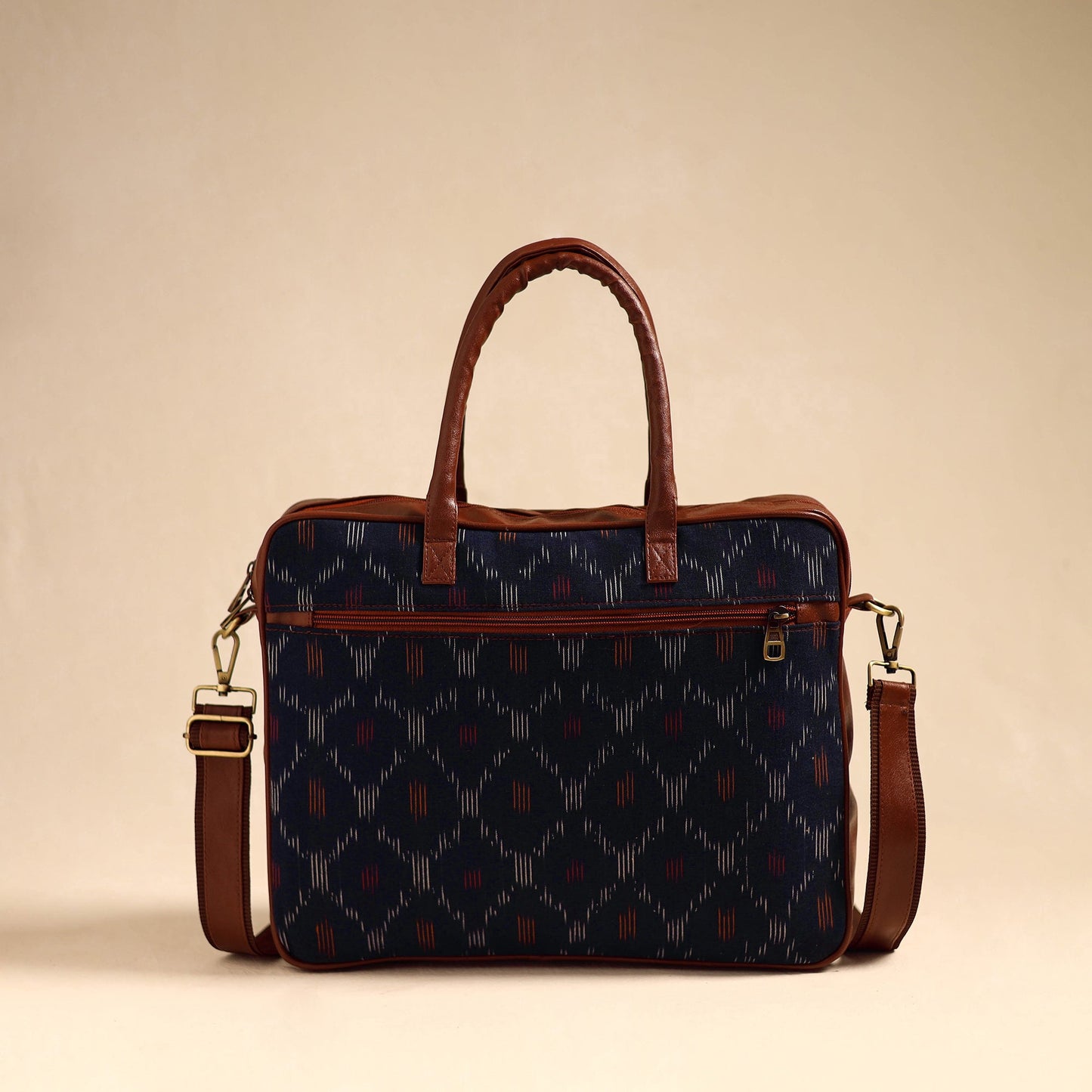 Blue Handmade Pochampally Ikat Laptop Bag