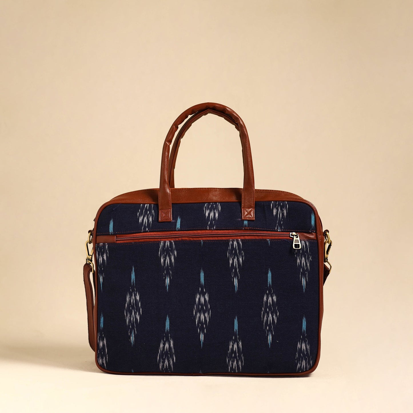 Blue Handmade Pochampally Ikat Laptop Bag