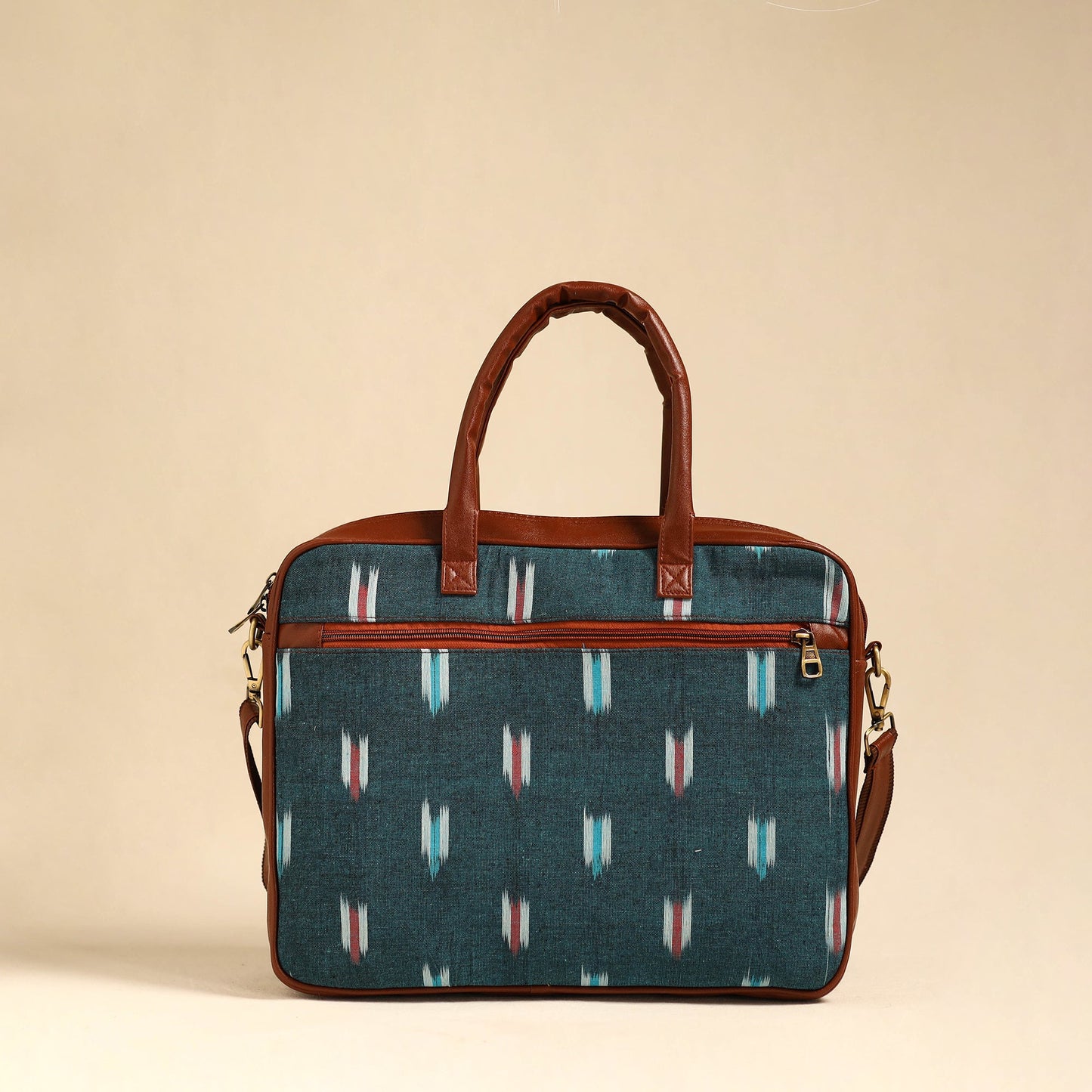 Blue Handmade Pochampally Ikat Laptop Bag