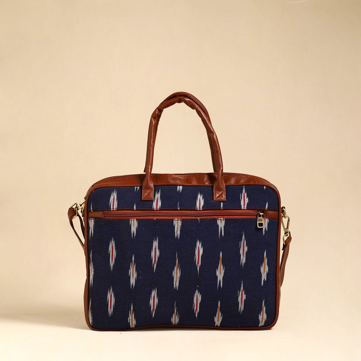 Blue Handmade Pochampally Ikat Laptop Bag