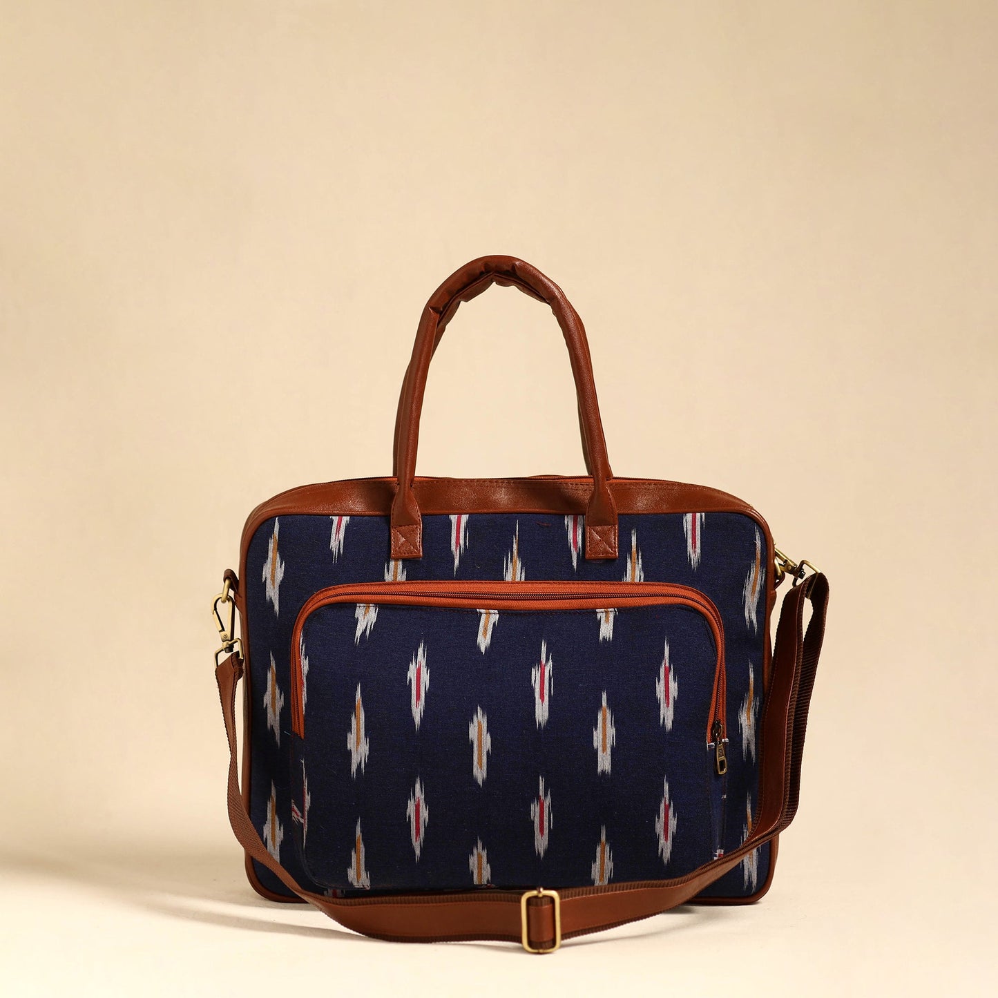 Blue Handmade Pochampally Ikat Laptop Bag