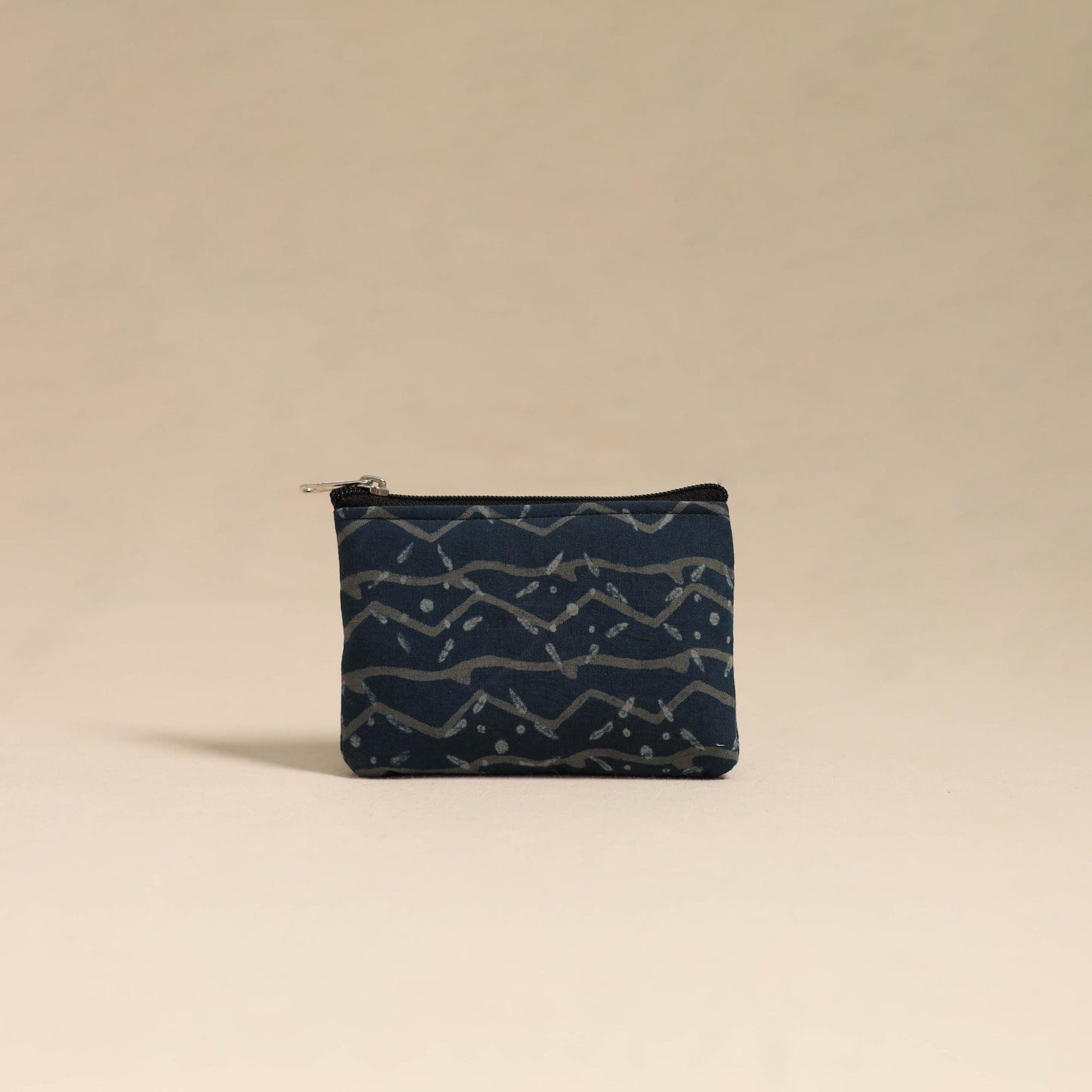 Blue Handmade Quilted Cotton Coin Pouch Online in India