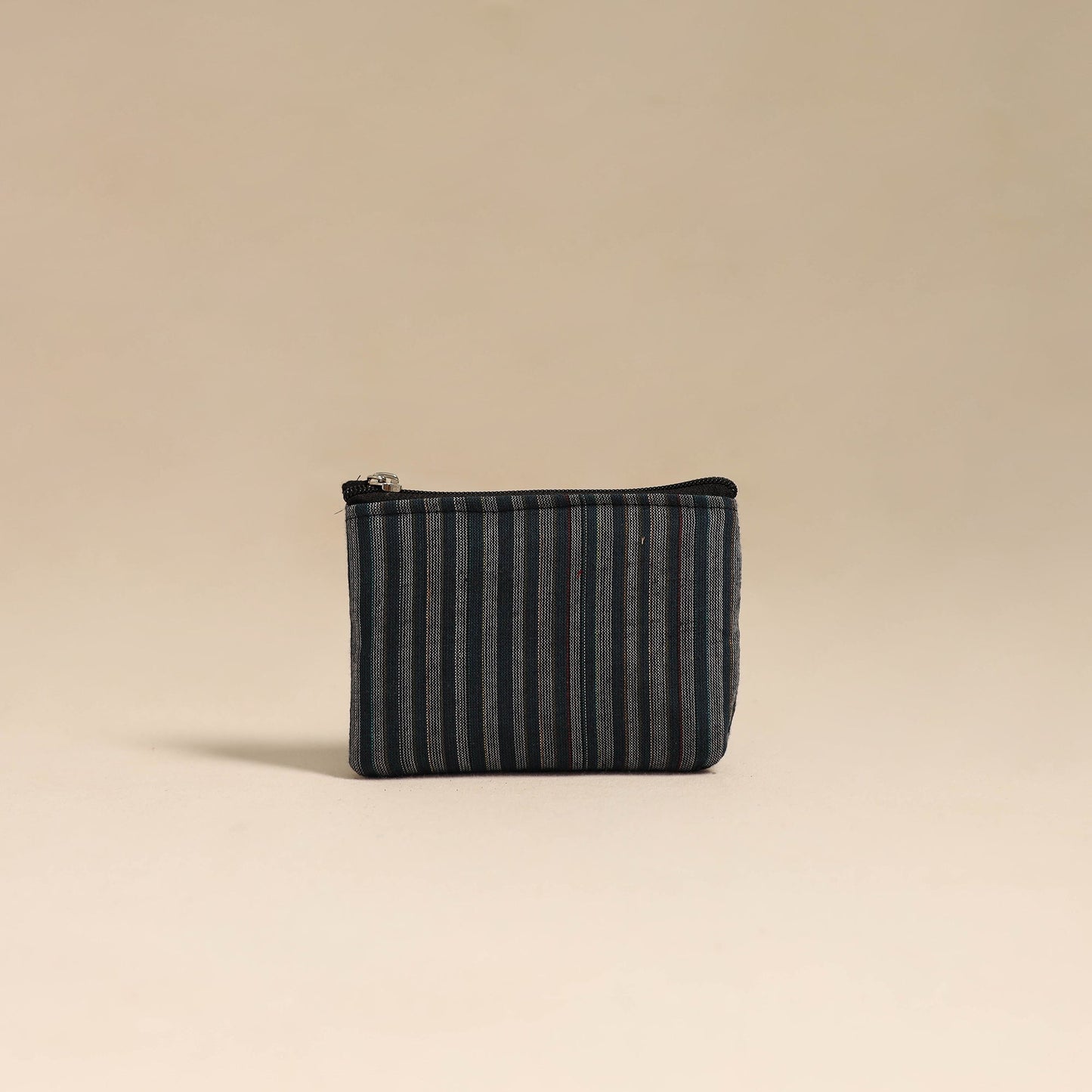 Blue Handmade Quilted Cotton Coin Pouch