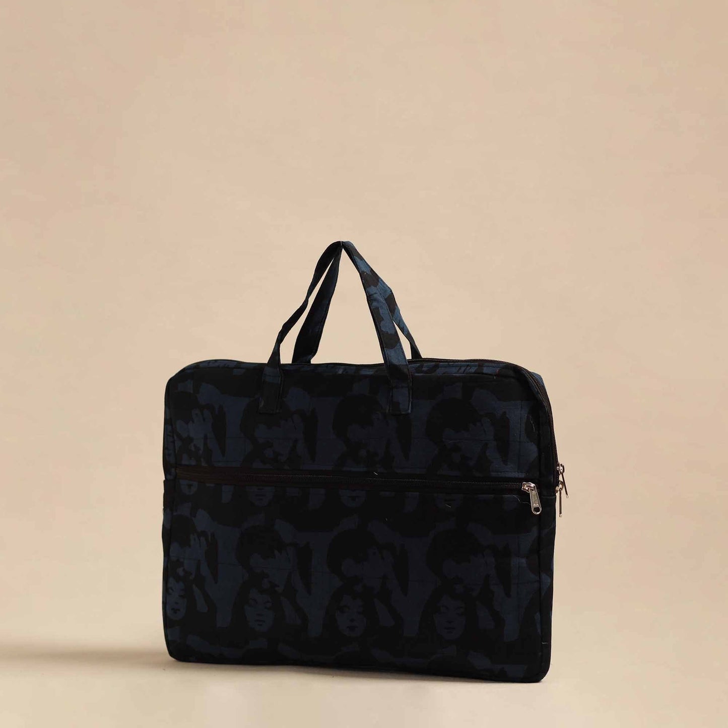 Blue Handmade Quilted Cotton Laptop Bag