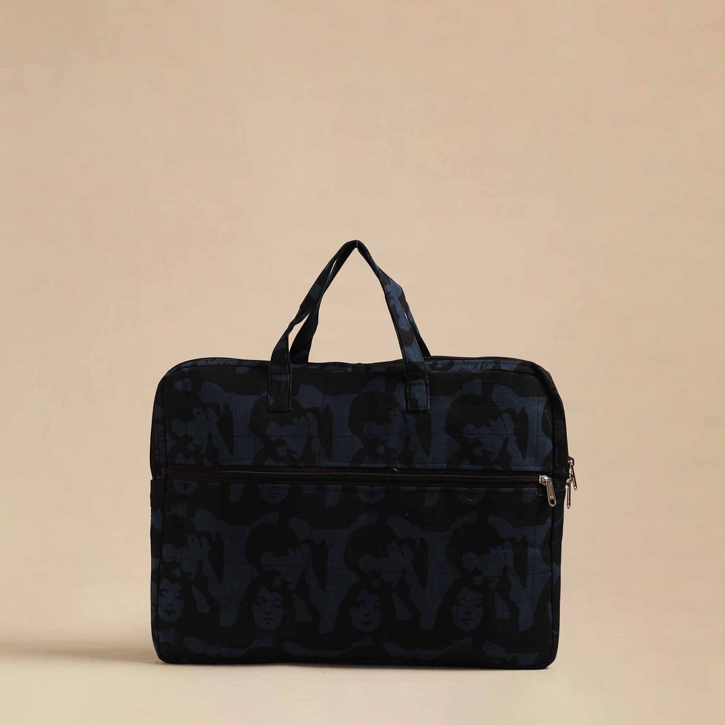 Blue Handmade Quilted Cotton Laptop Bag