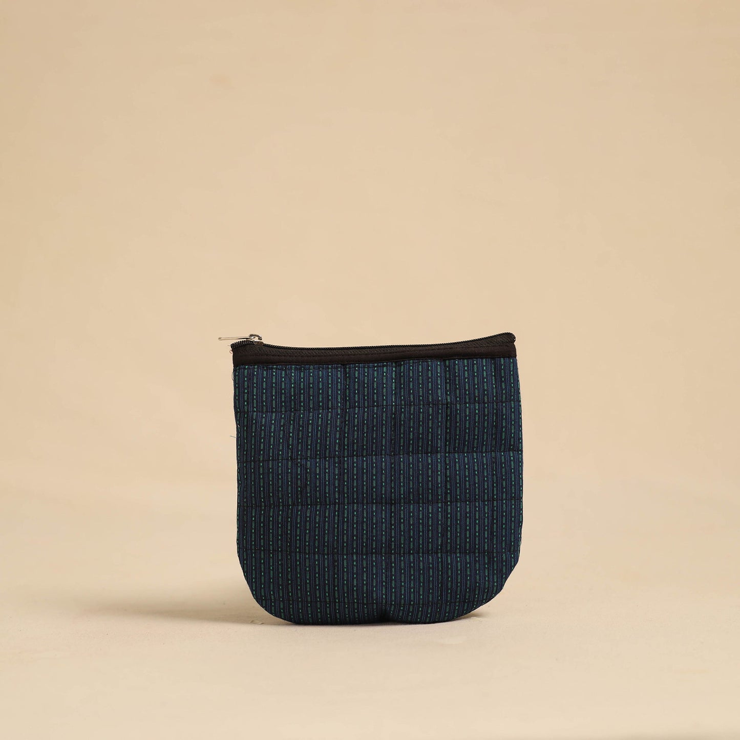Blue Handmade Quilted Cotton Utility Pouch