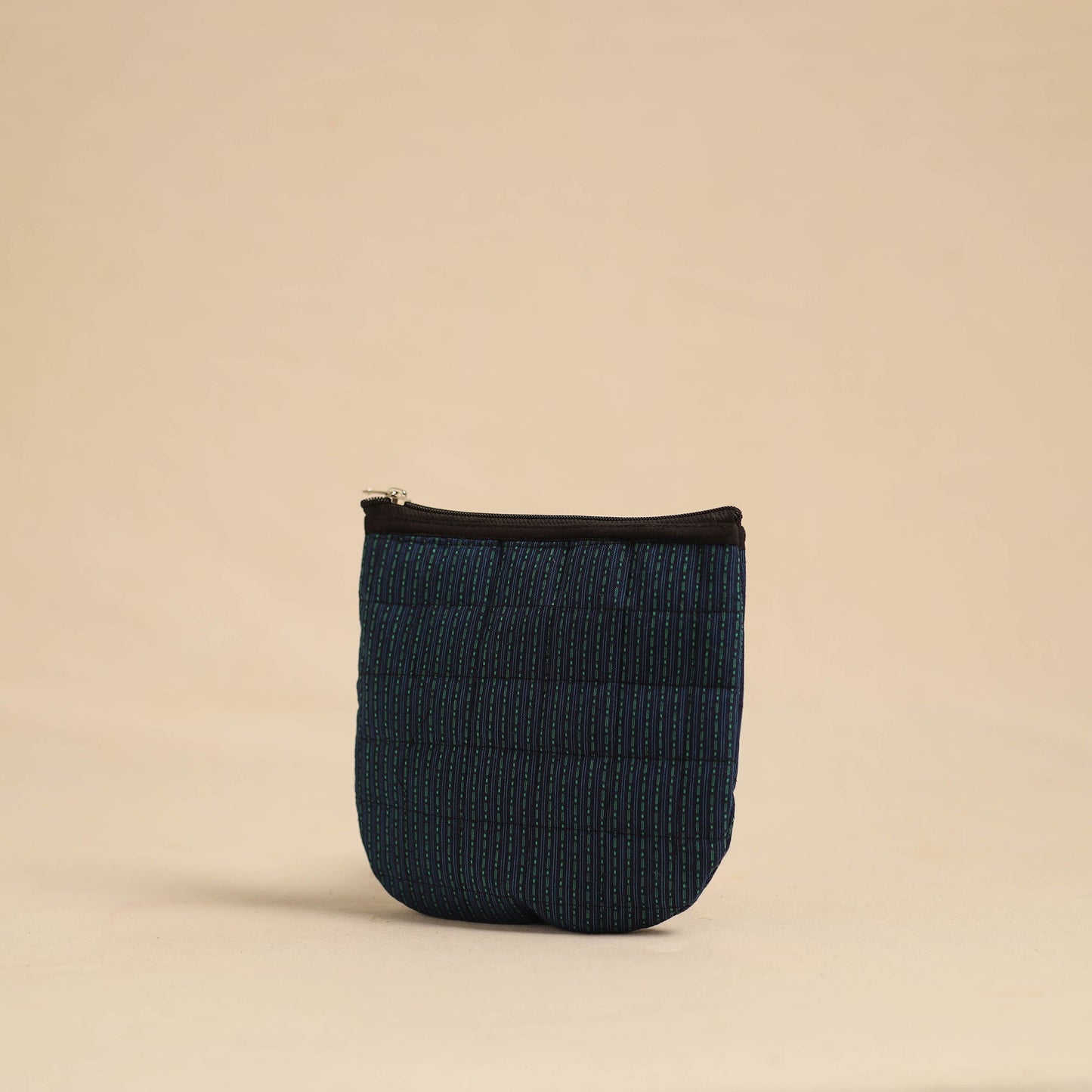 Blue Handmade Quilted Cotton Utility Pouch