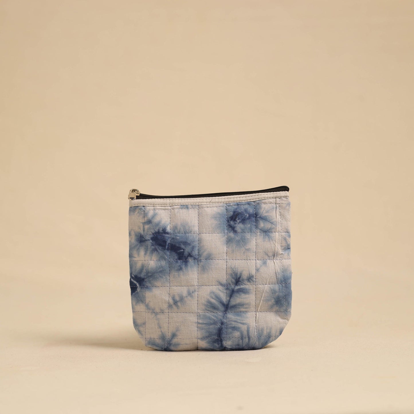 Blue Handmade Quilted Cotton Utility Pouch