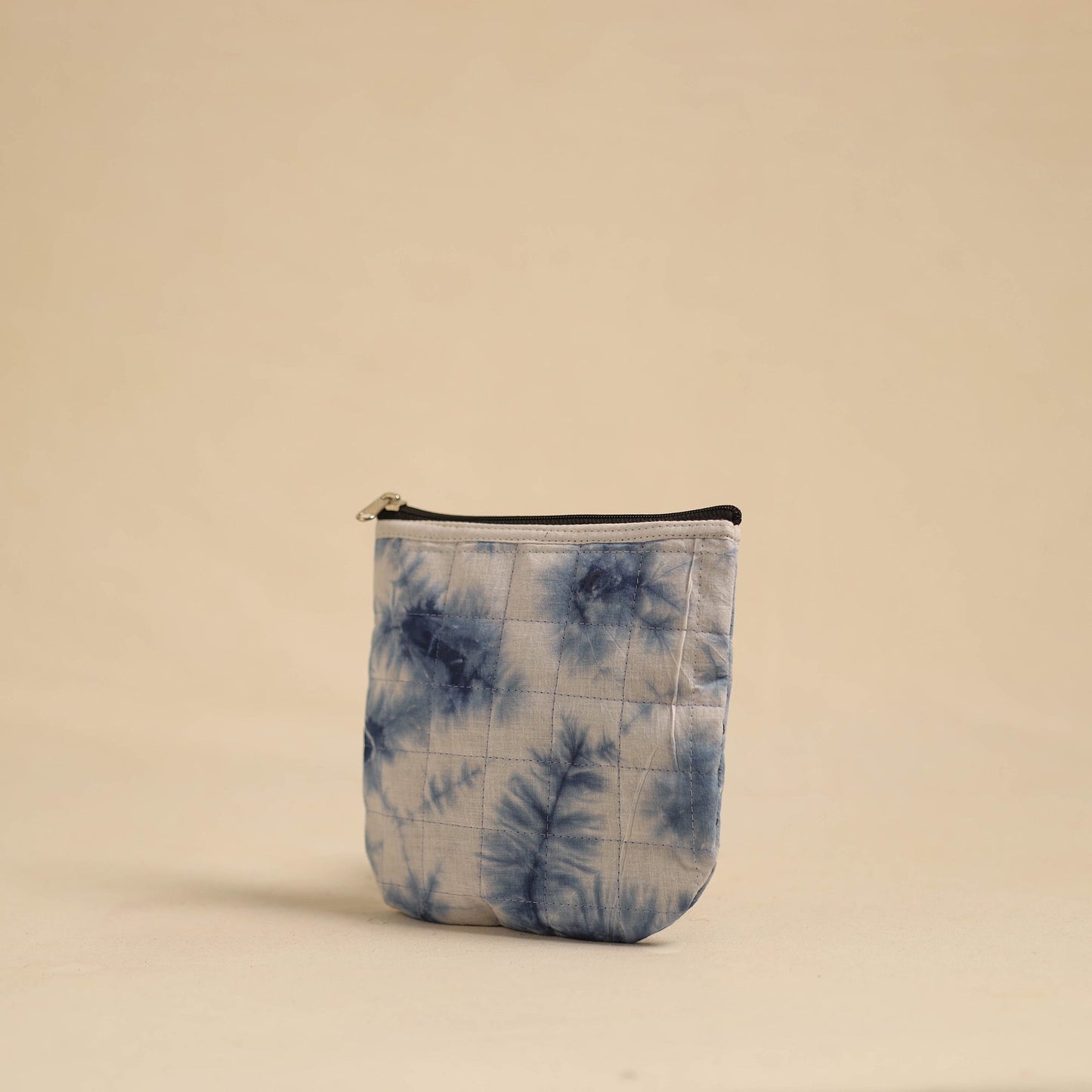 Blue Handmade Quilted Cotton Utility Pouch
