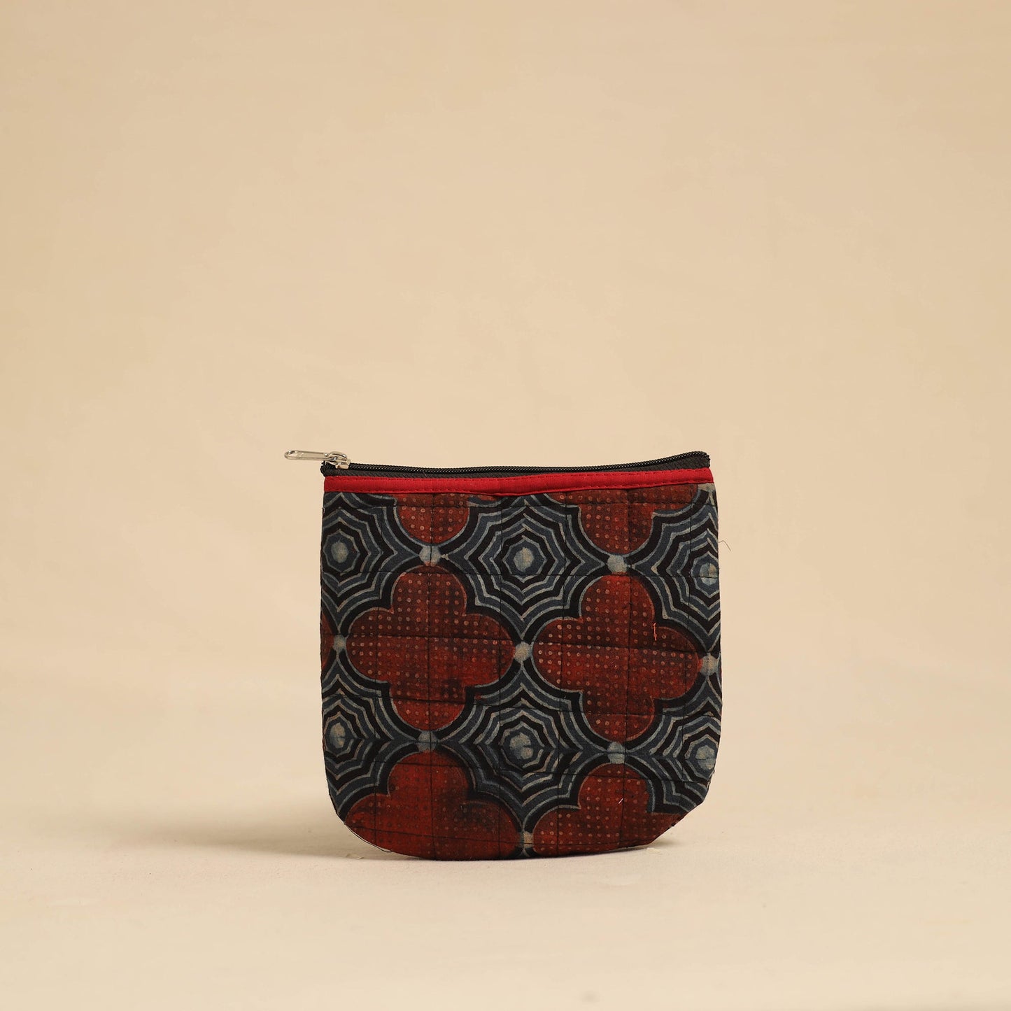 Blue Handmade Quilted Cotton Utility Pouch