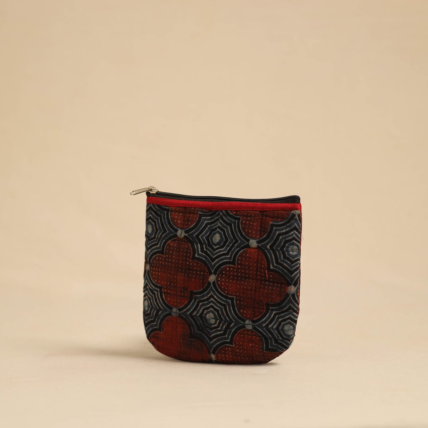 Blue Handmade Quilted Cotton Utility Pouch