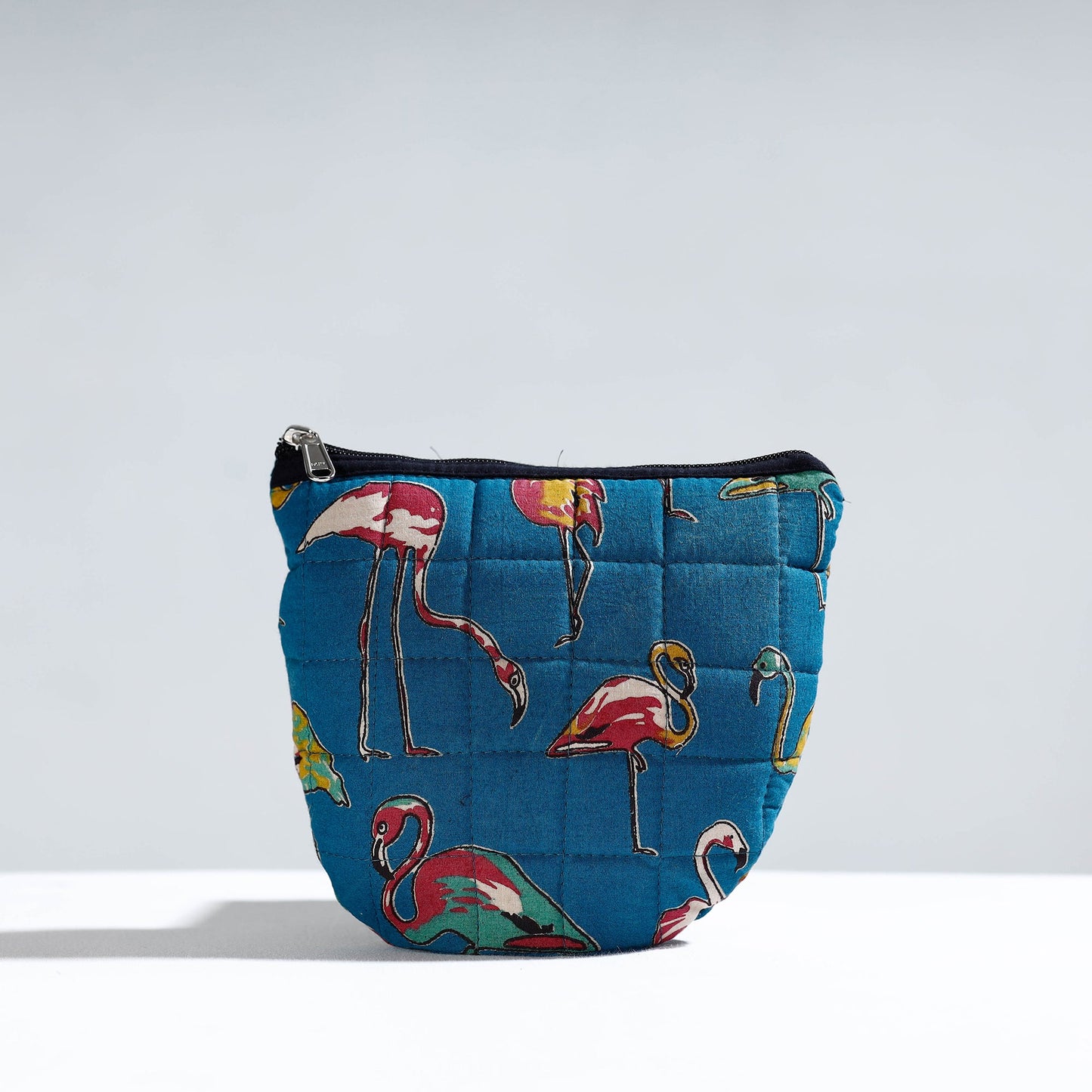 Handmade Quilted Kalamkari Printed Utility Pouch 02