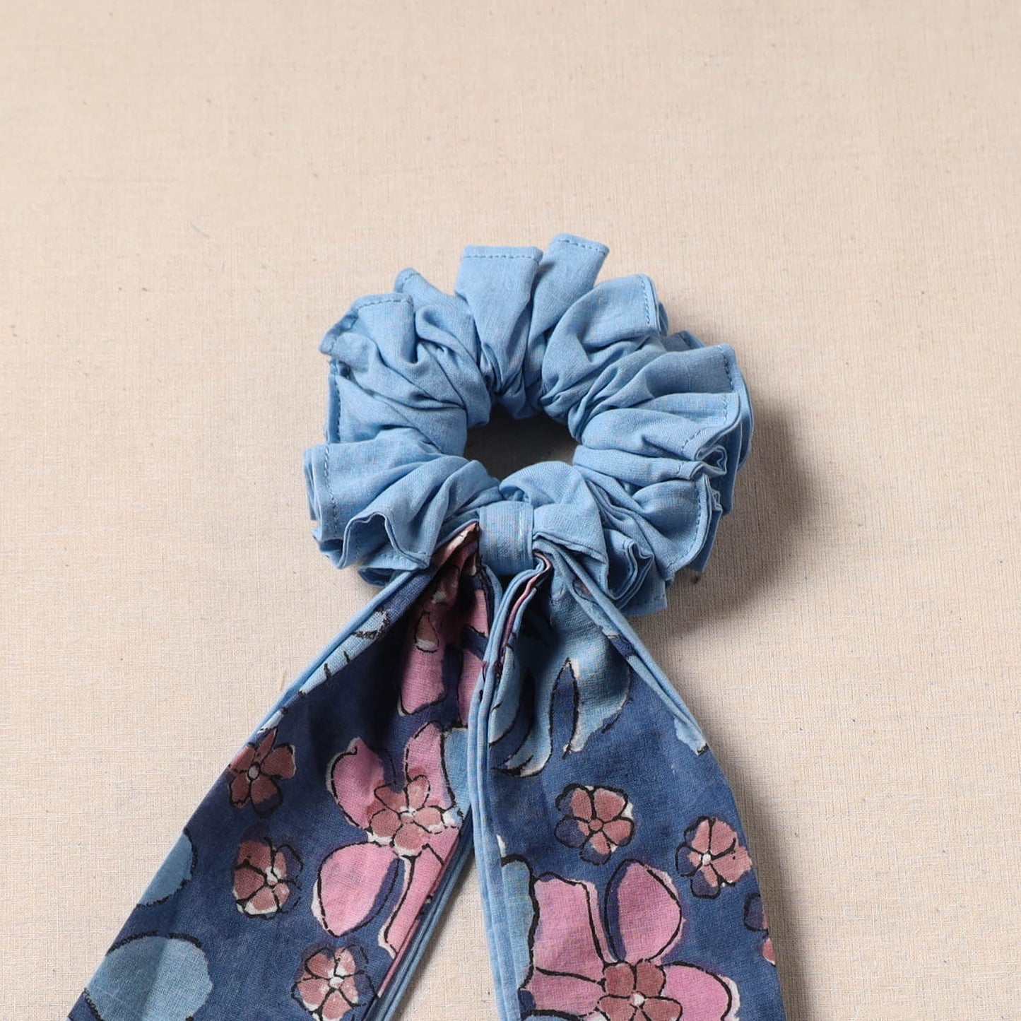 Handmade rubber band/scarf scrunchie 45 - handcrafted