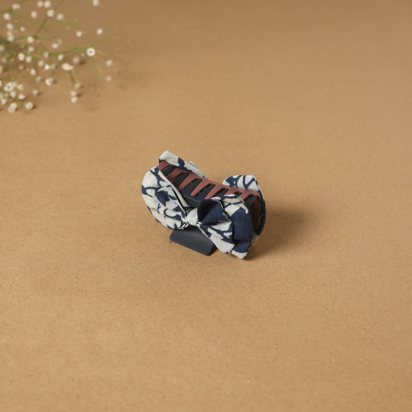 Blue - handmade women’s bow hair claw clip 27 - handcrafted