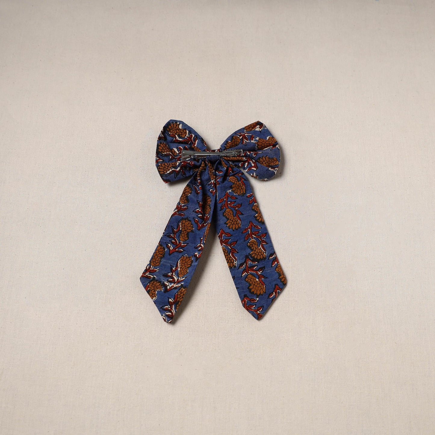 Blue - handmade women’s bow hair clip 95 - handcrafted