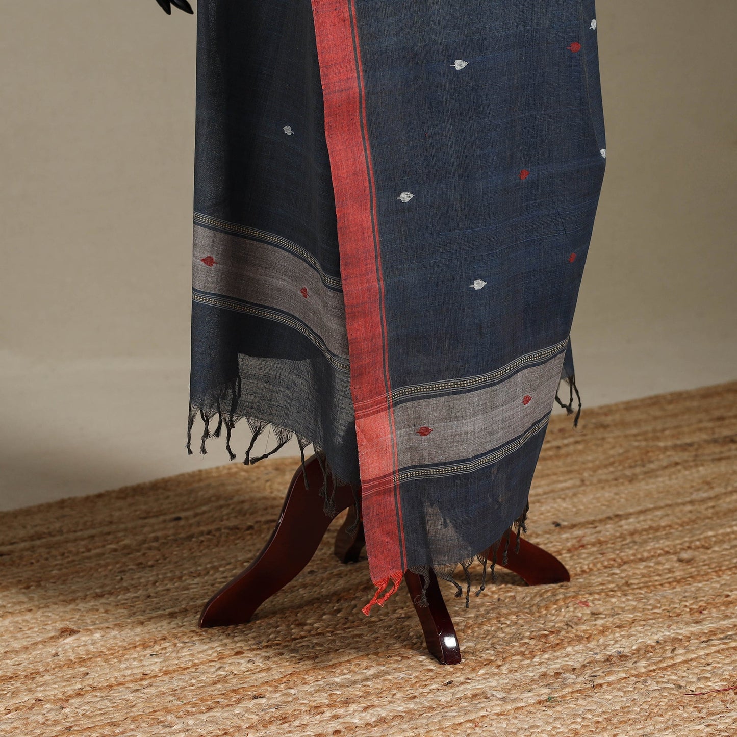 Peach - handspun handloom buti natural dyed cotton