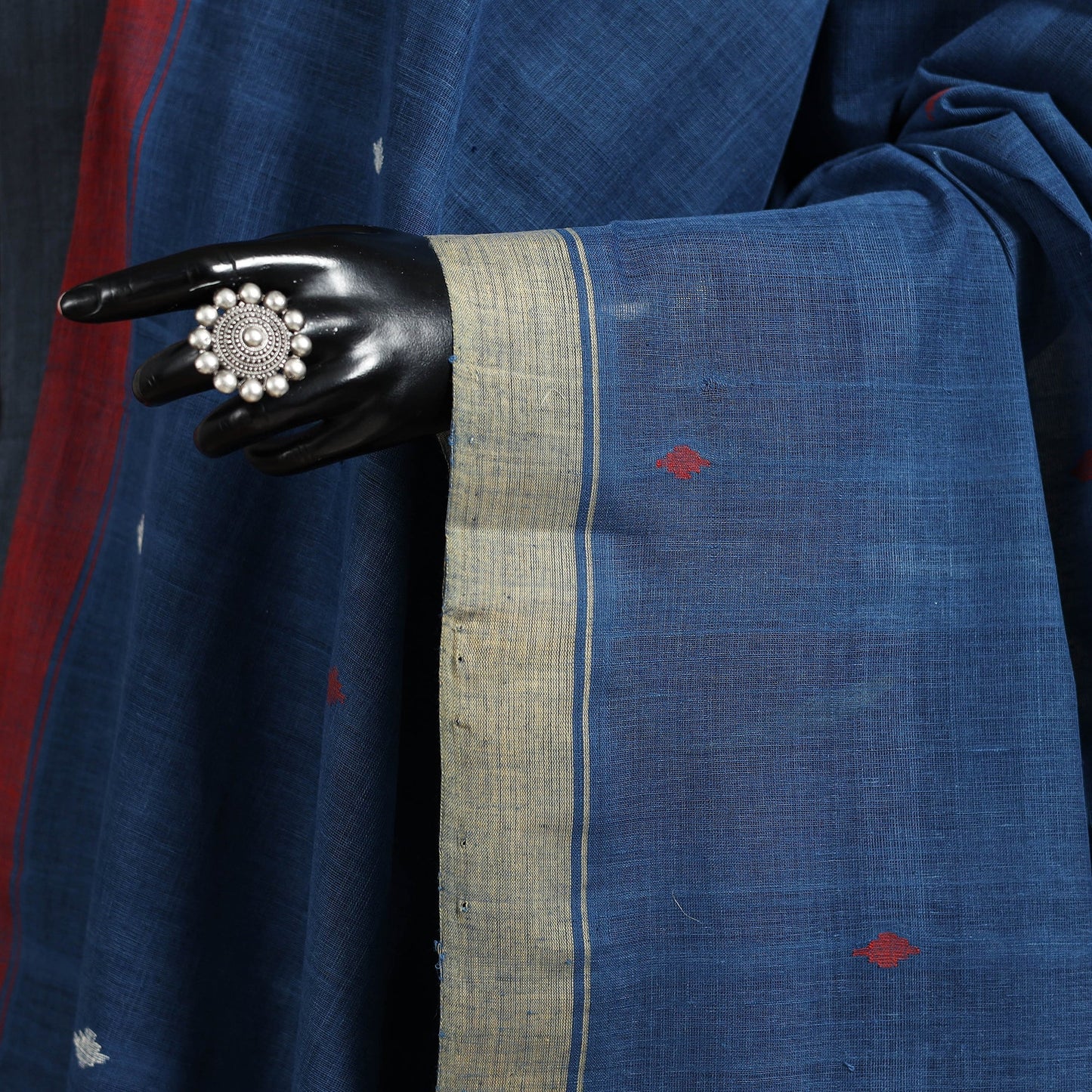 Peach - handspun handloom buti natural dyed cotton