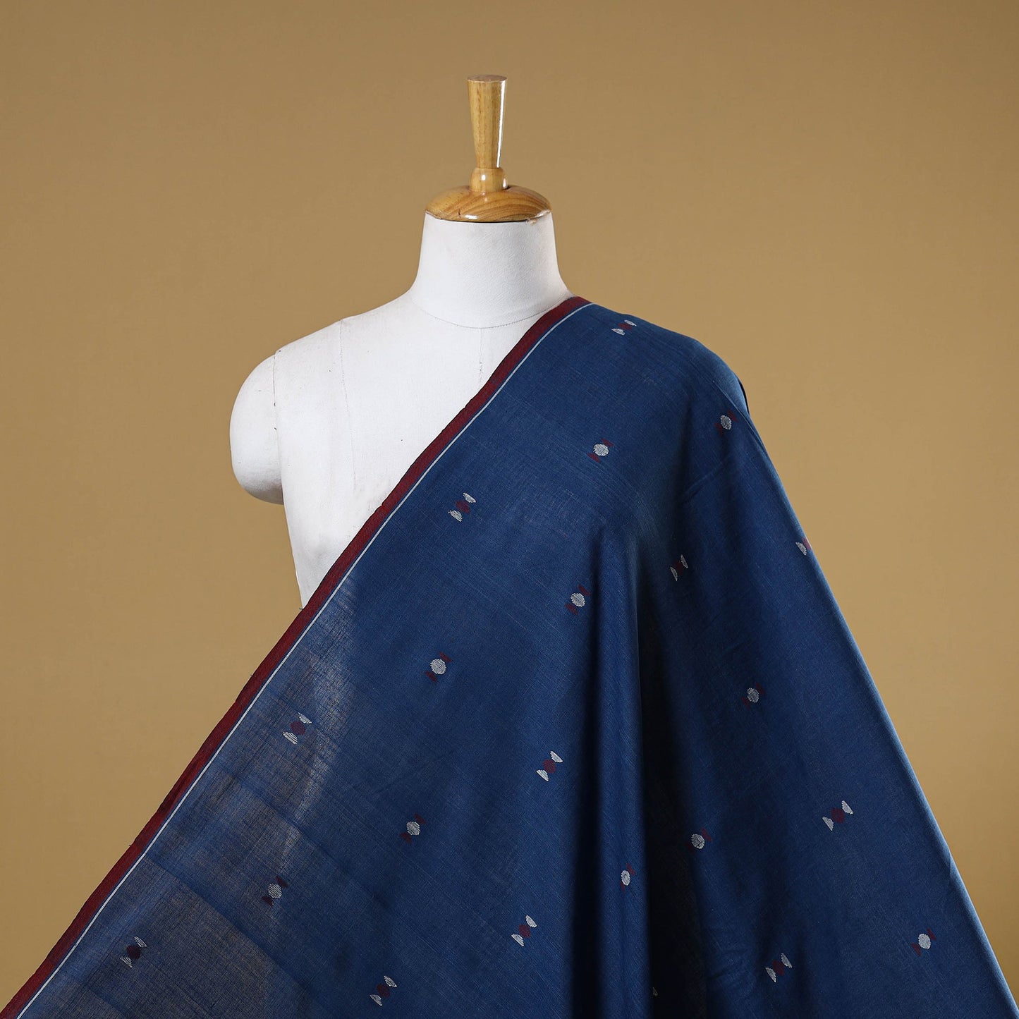 Blue - handspun handloom natural dyed cotton buti