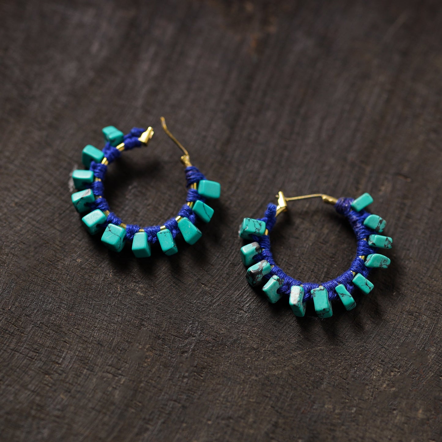 Nitya Hania Handmade Thread & Stone Work Earrings 12 Online at iTokri.com