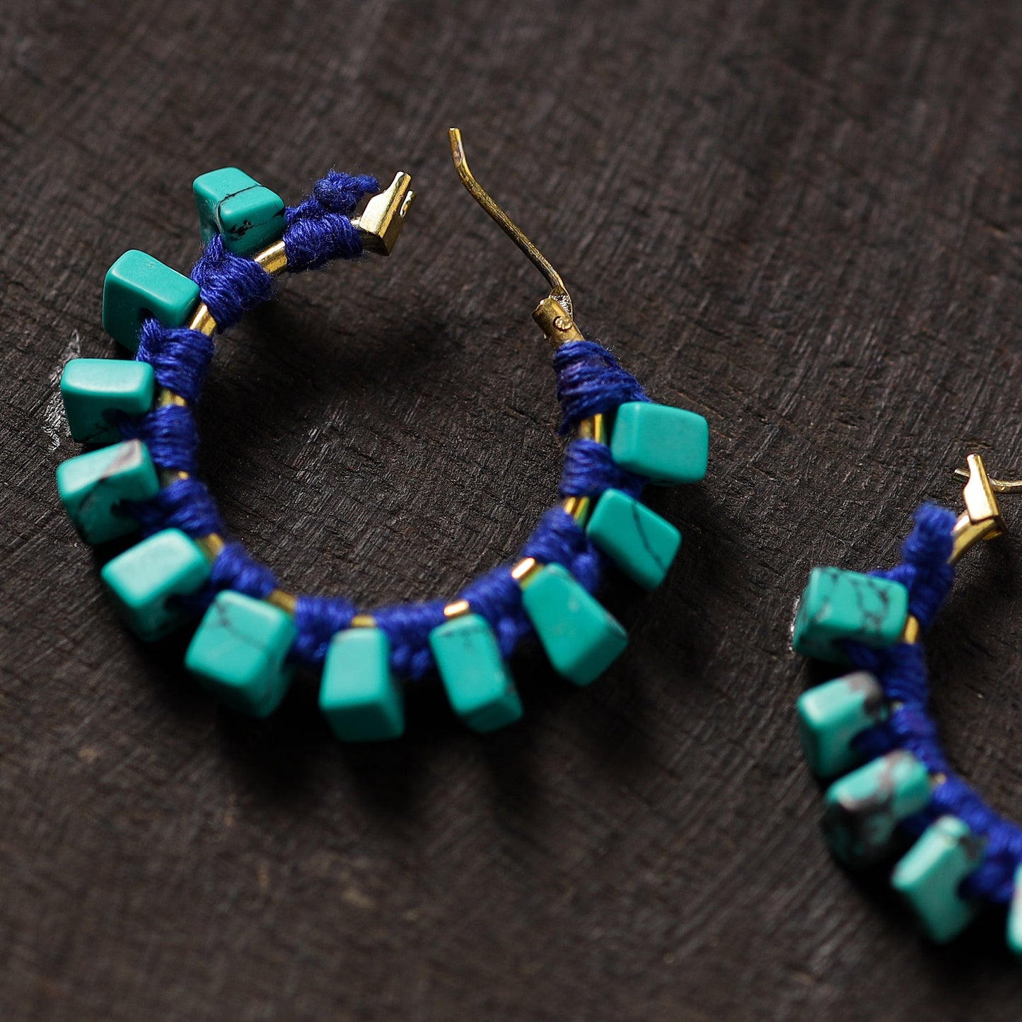 Nitya Hania Handmade Thread & Stone Work Earrings 12 Online at iTokri.com