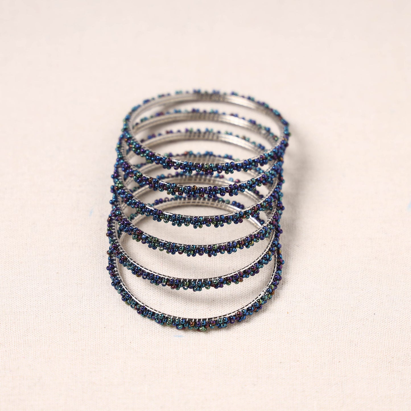 Buy Hapur Flower Beadwork Bangles by Aagaz Online at iTokri.com