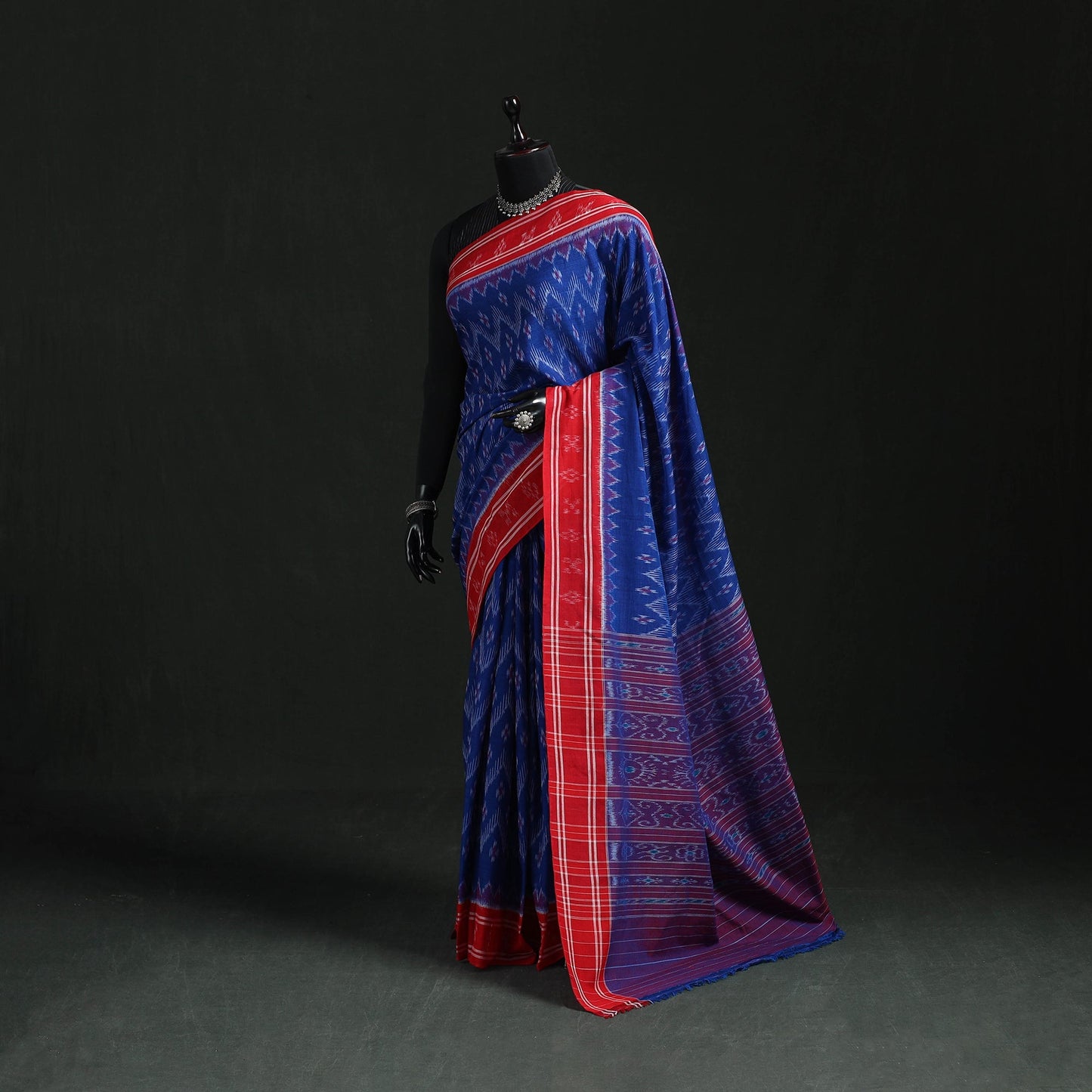 Ikat handloom cotton sambalpuri saree 61 - handcrafted
