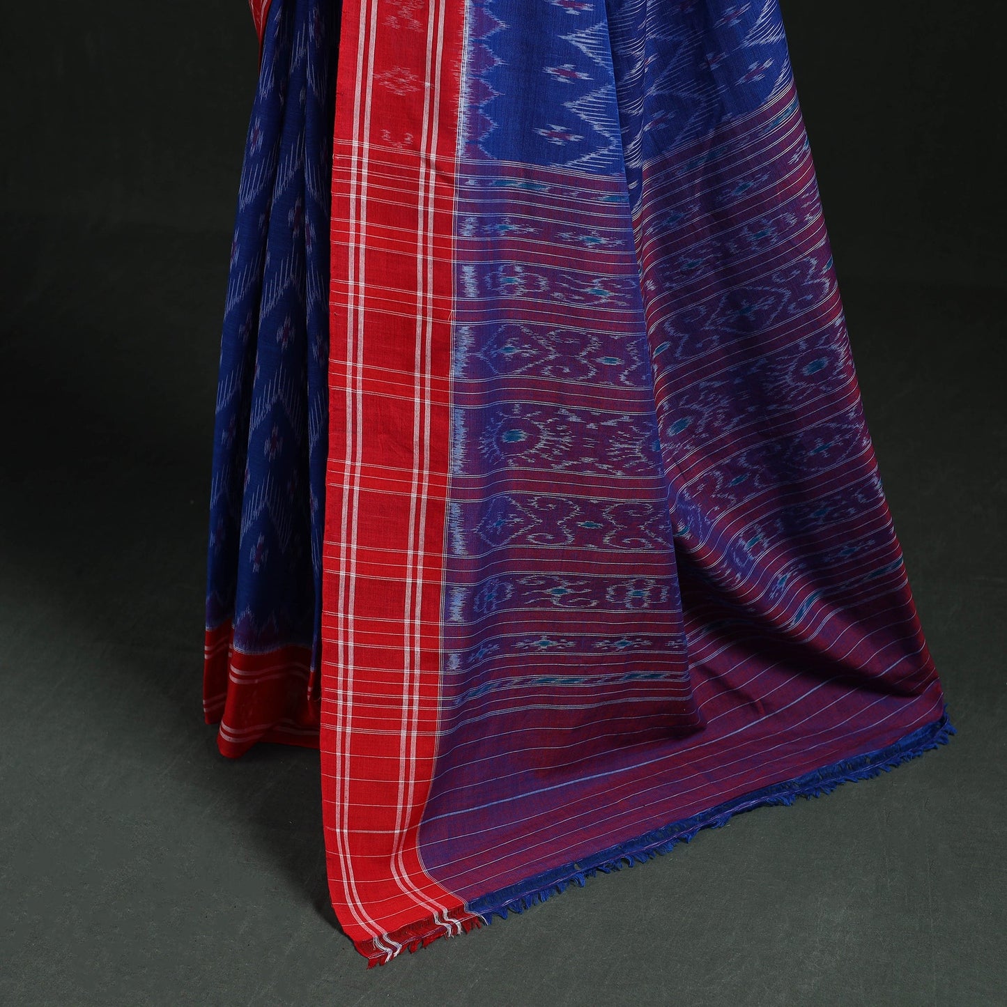 Ikat handloom cotton sambalpuri saree 61 - handcrafted
