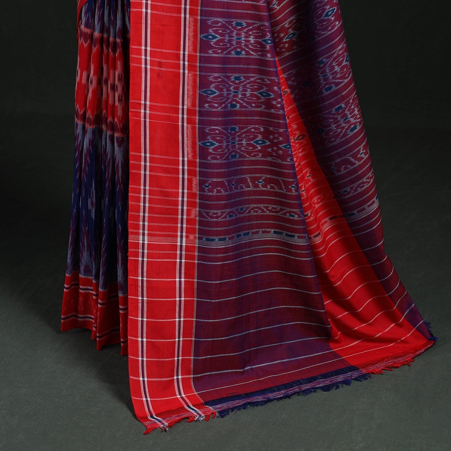 Ikat handloom cotton sambalpuri saree 66 - handcrafted