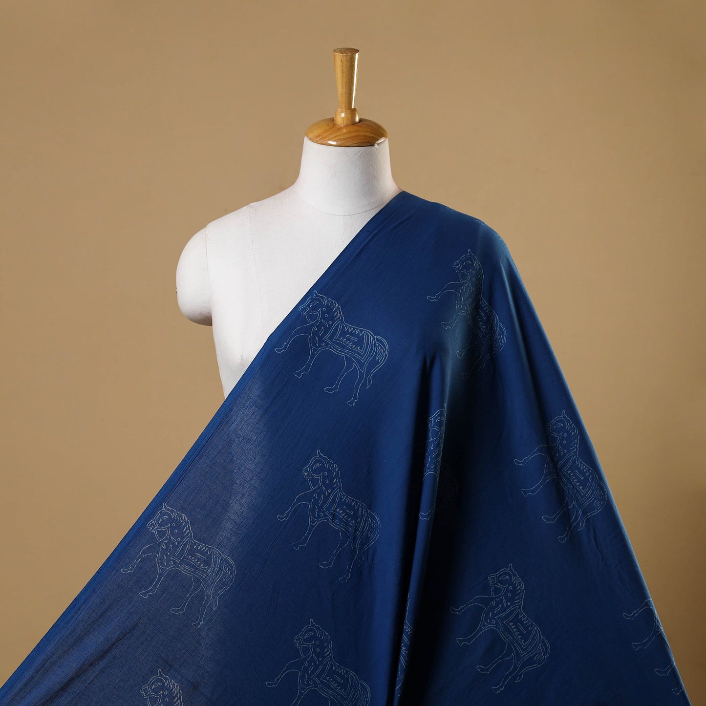 Blue indigo Bagru Block Print Cotton Fabric