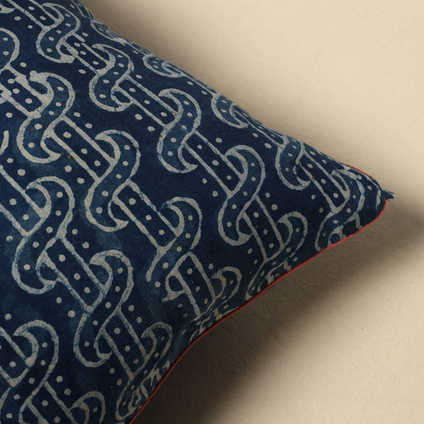Indigo bagru cushion cover 04 - handcrafted