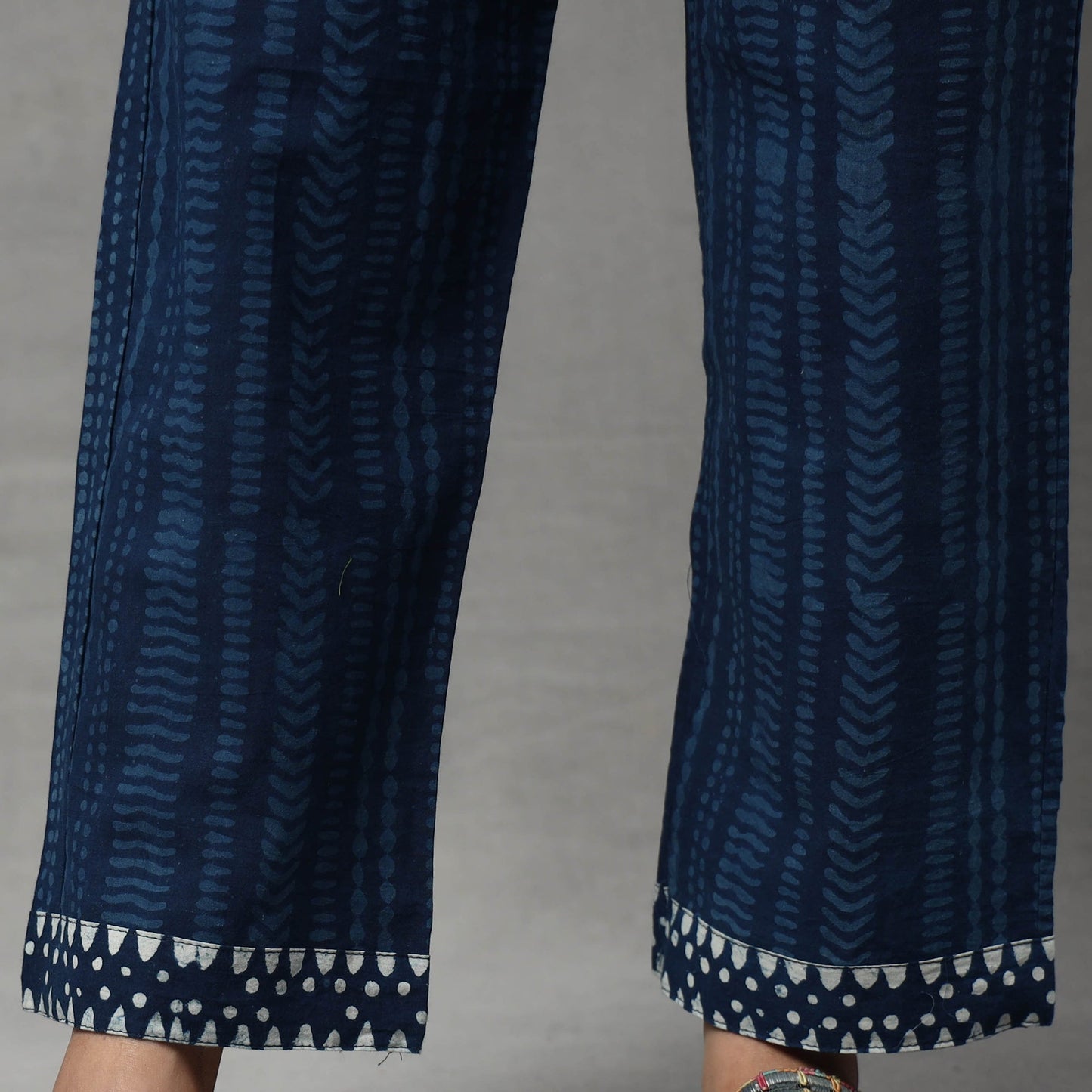 Block Printed Kurta with Palazzo & Dupatta Set
