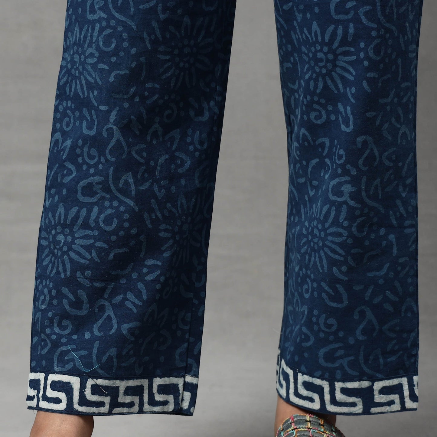 Block Printed Kurta with Palazzo & Dupatta Set